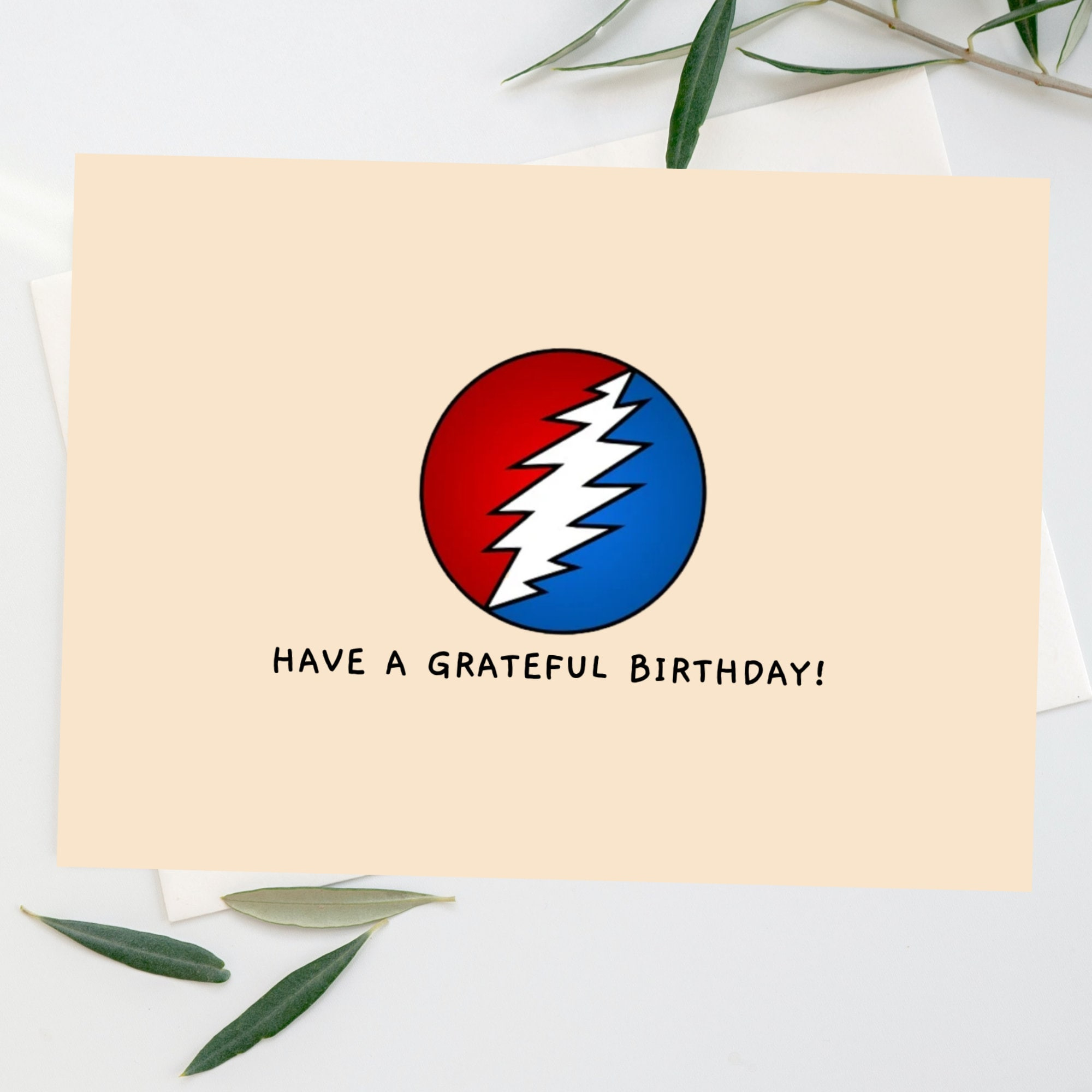 Grateful For You Birthday Card, Printable Card, Furthur, Art within Printable Grateful Dead Birthday Card