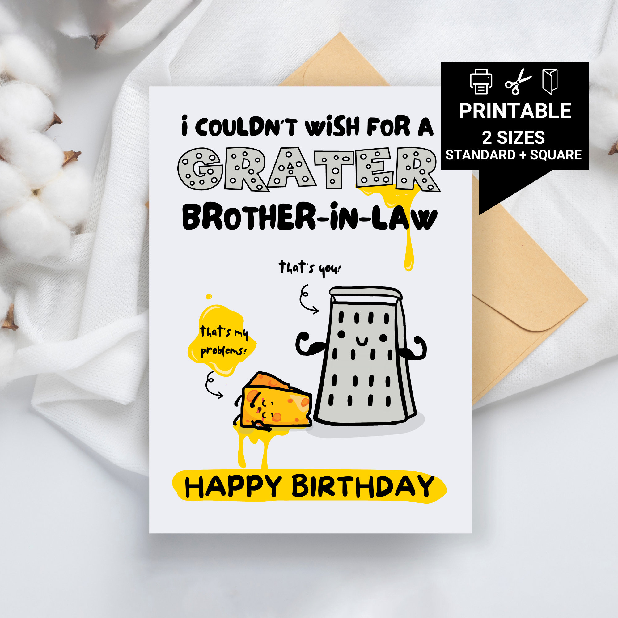 Grater Brother-In-Law, Funny Printable Birthday Card, Printable throughout Free Printable Birthday Cards For Brother in Law