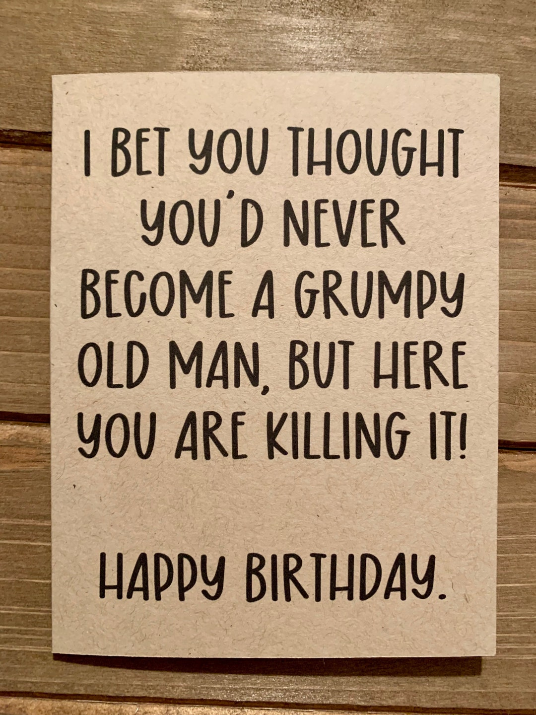 Grumpy Old Man Birthday Card, Milestone Birthday Cards, Sarcastic Birthday Cards, Adult Cards For Him, Funny Birthday Cards - Etsy Norway pertaining to Printable Old Man Birthday Cards