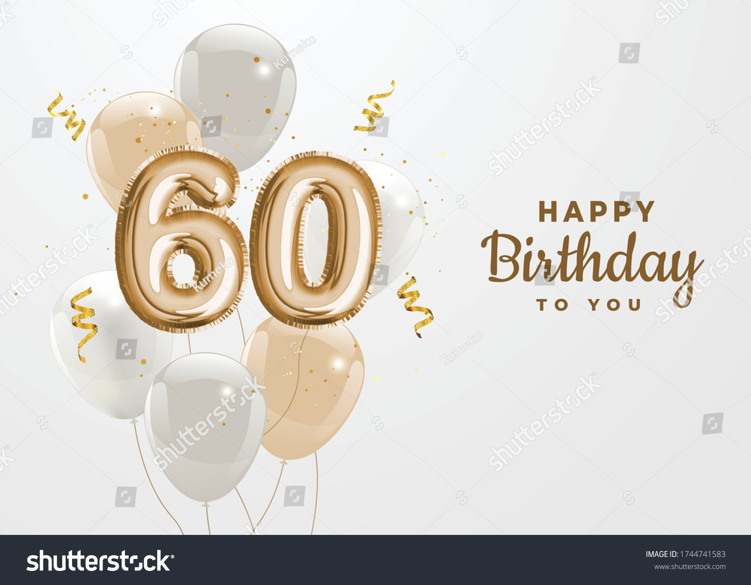 Happy 60Th Birthday Card Photos And Images | Shutterstock with regard to Happy 60th Birthday Card Printable