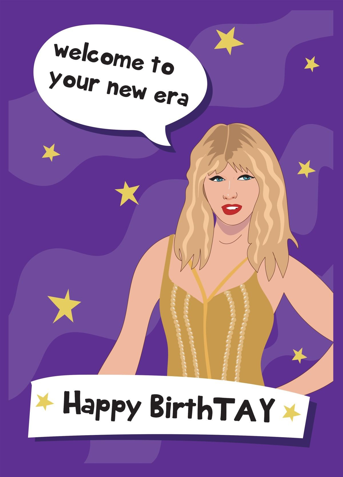 Happy Birth-Tay - Taylor Swift Birthday Card | Scribbler inside Taylor Swift Birthday Card Printable