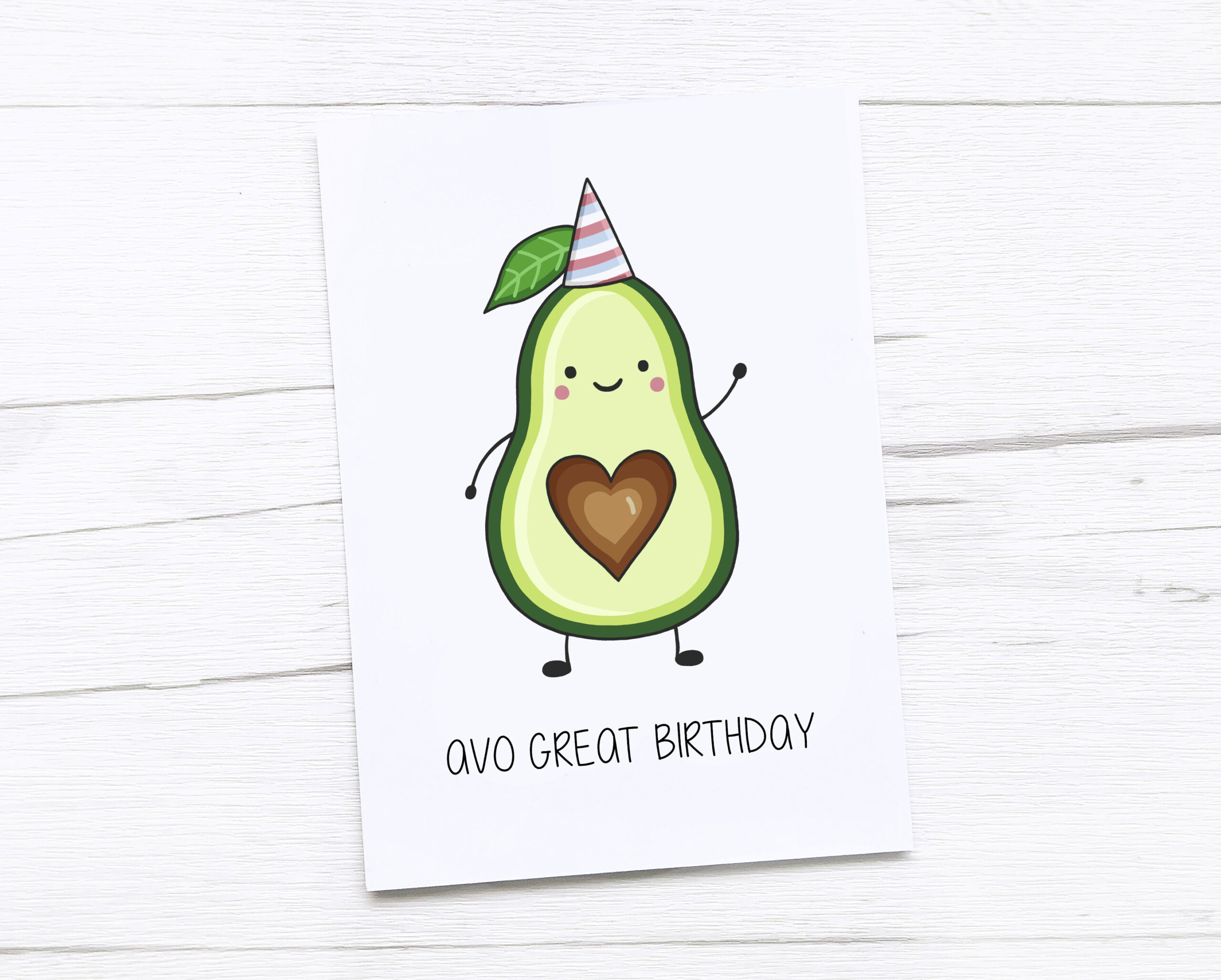 Happy Birthday Card Avocado Avo Great Birthday - Etsy Australia with Avocado Birthday Card Printable