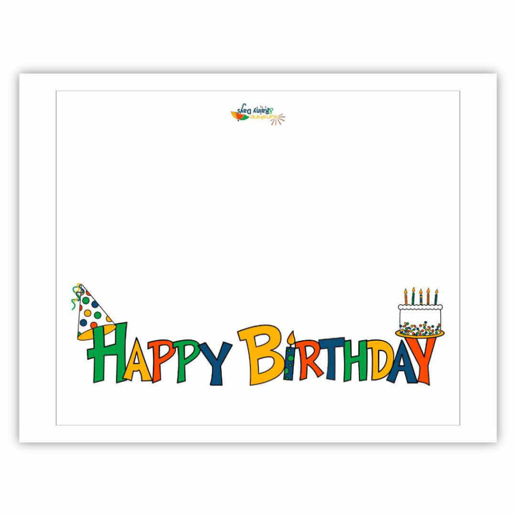 Happy Birthday Card Free Printable - Sunshine And Rainy Days for Happy Birthday Card Template Printable