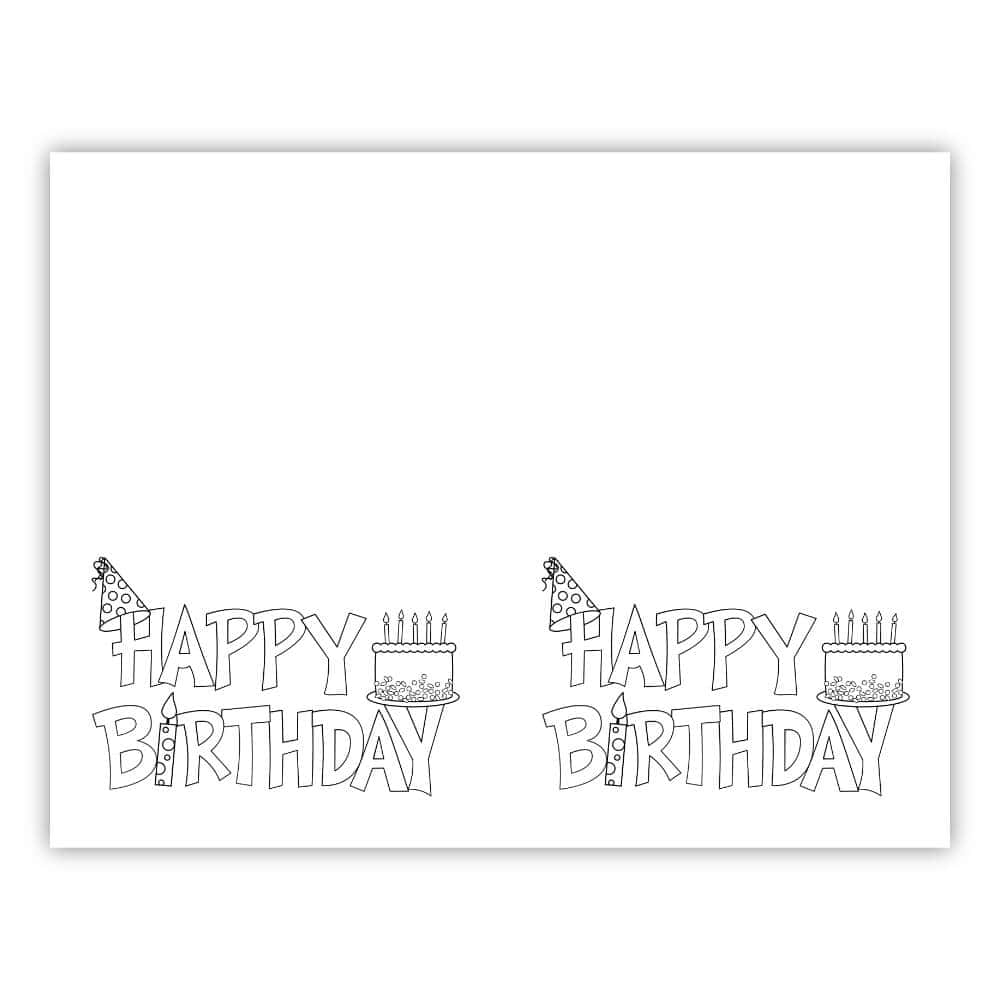 Happy Birthday Coloring Cards - Sunshine And Rainy Days regarding Free Printable Coloring Birthday Card For Teacher