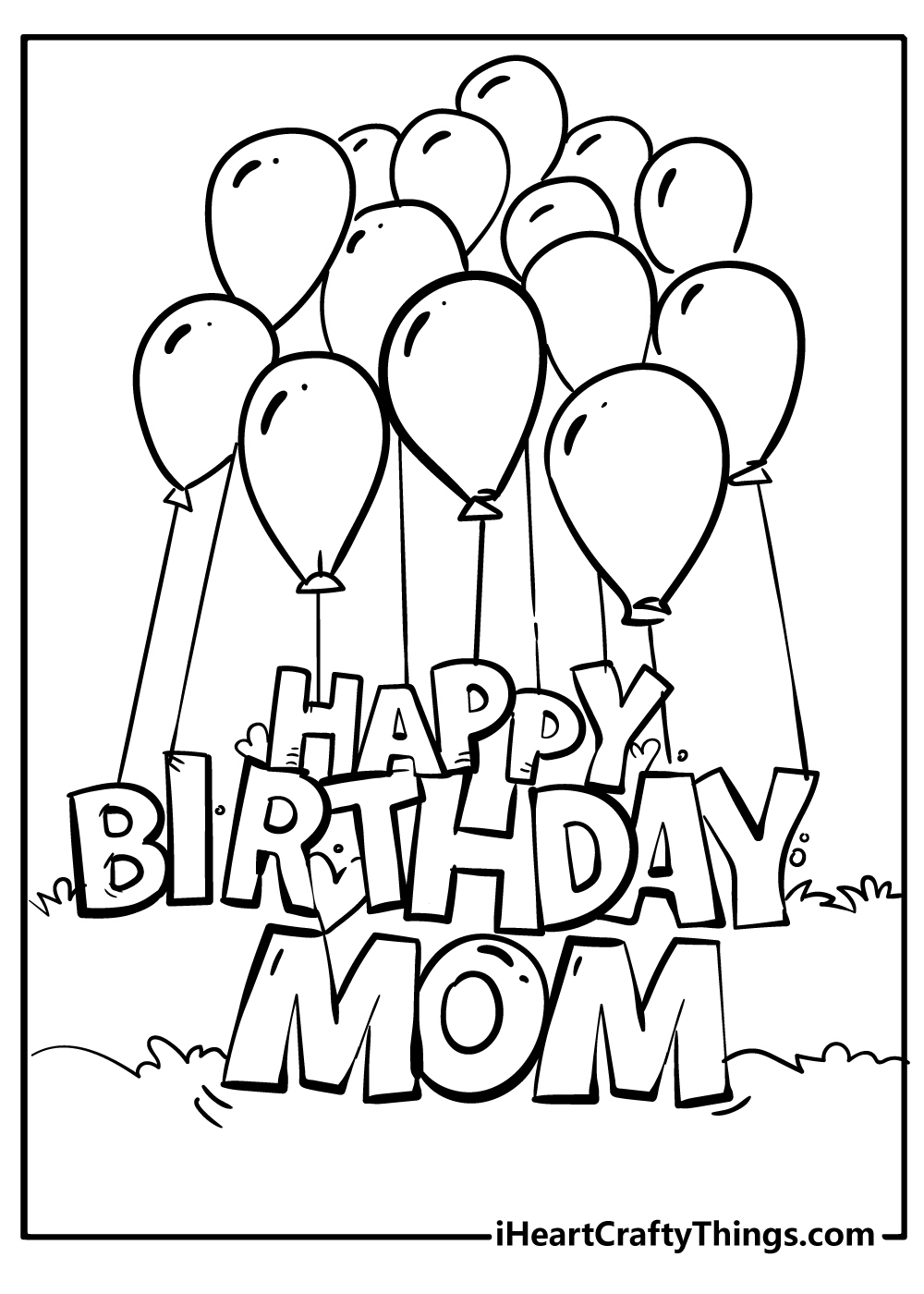 Happy Birthday Coloring Pages (100% Free Printables) inside Happy Birthday Mom Printable Coloring Cards