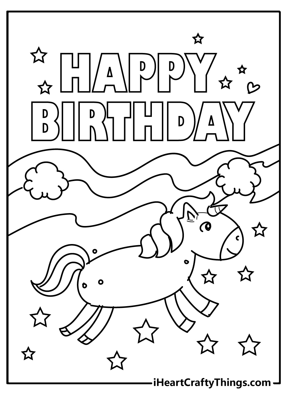 Happy Birthday Coloring Pages (100% Free Printables) intended for Printable Birthday Card For Kids To Color