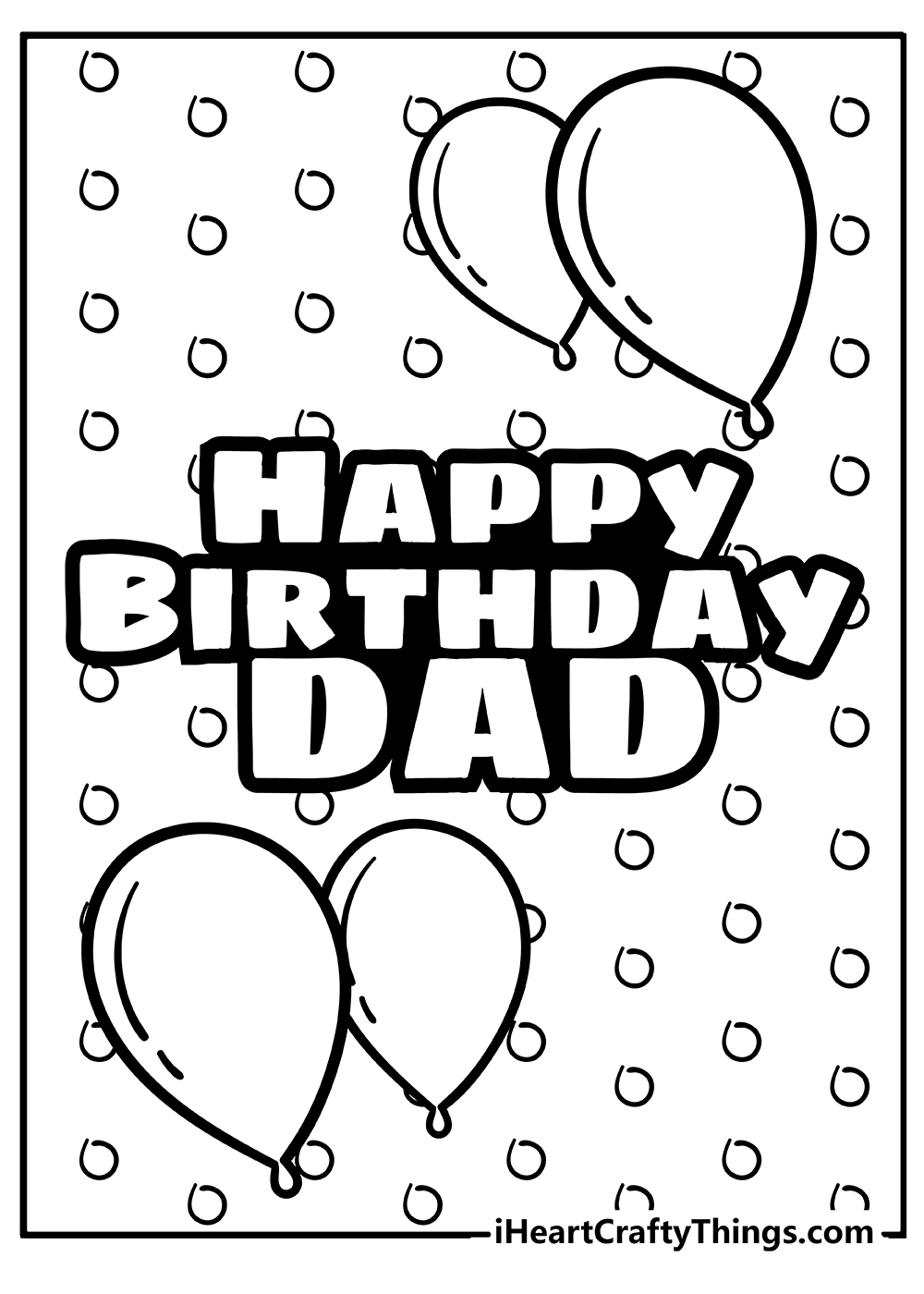 Happy Birthday Dad Coloring Pages (100% Free Printables) for Free Printable Birthday Cards For Dad