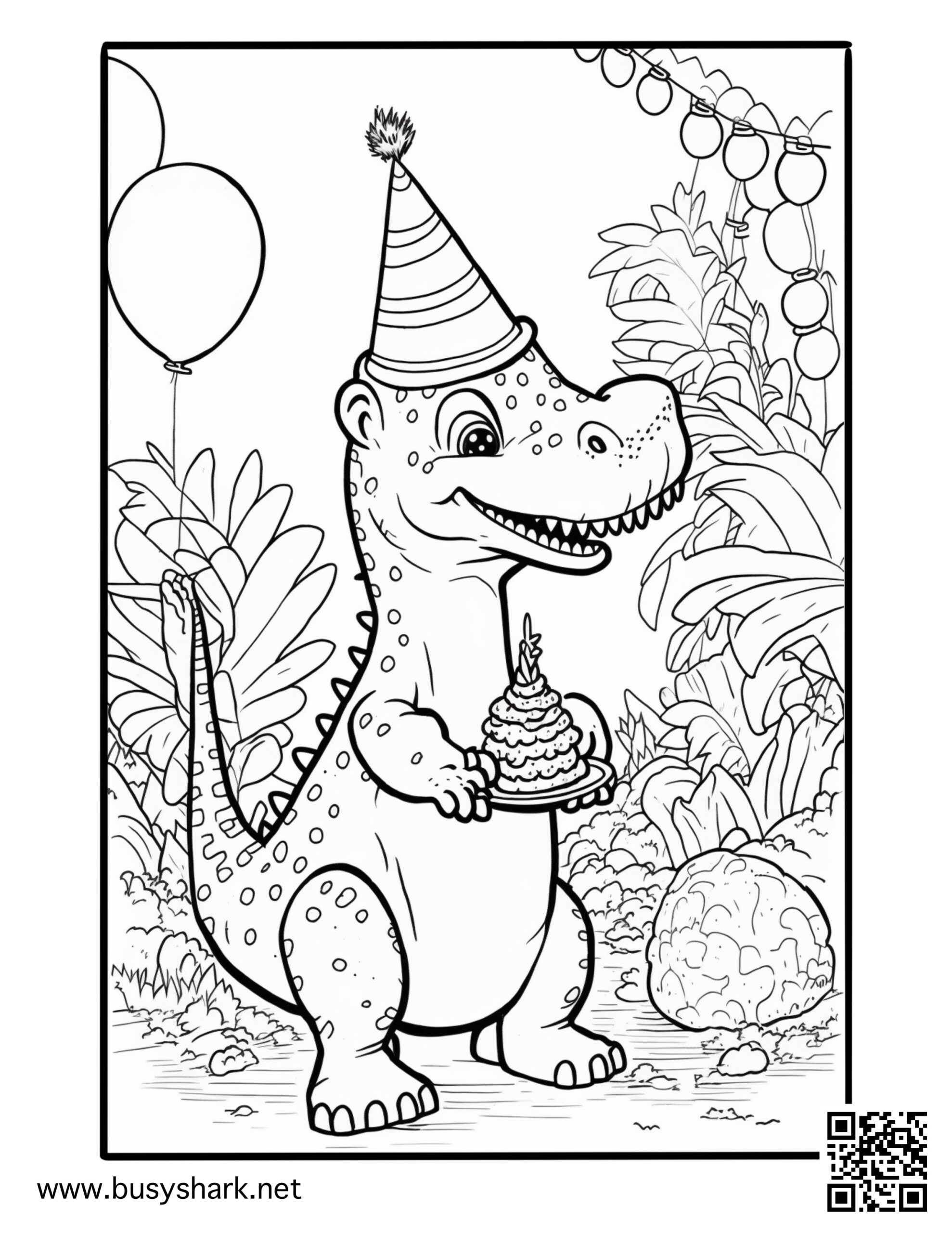 Happy Birthday Dinosaurs Coloring Pages intended for Dinosaur Birthday Card Printable Free