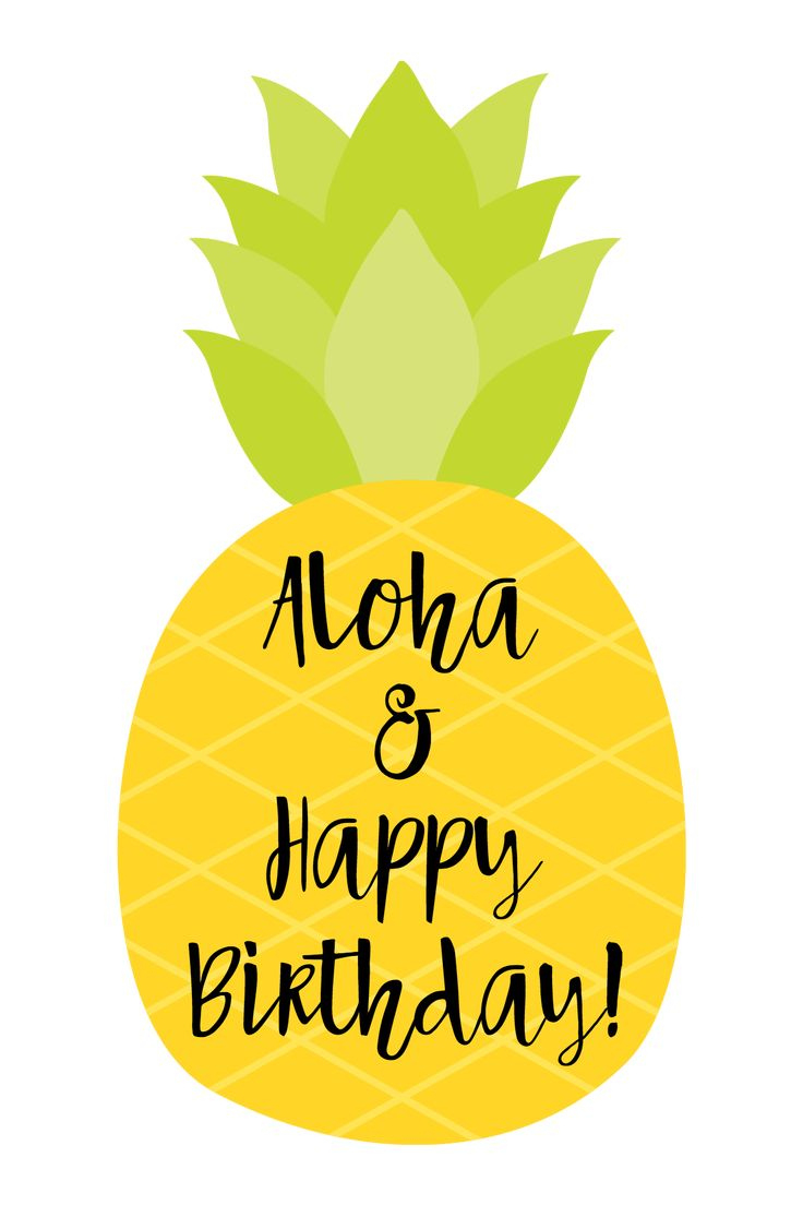 Happy Birthday Gift Tag | Happy Birthday Gifts, Happy Birthday inside Printable Pineapple Birthday Card