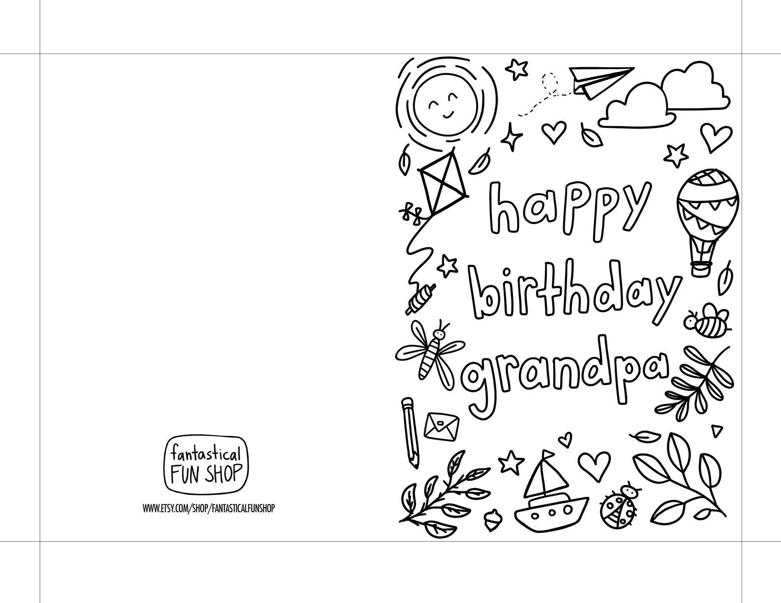 Happy Birthday Grandpa Card For Grandfather From Grandchild for Free Grandpa Birthday Cards Printable