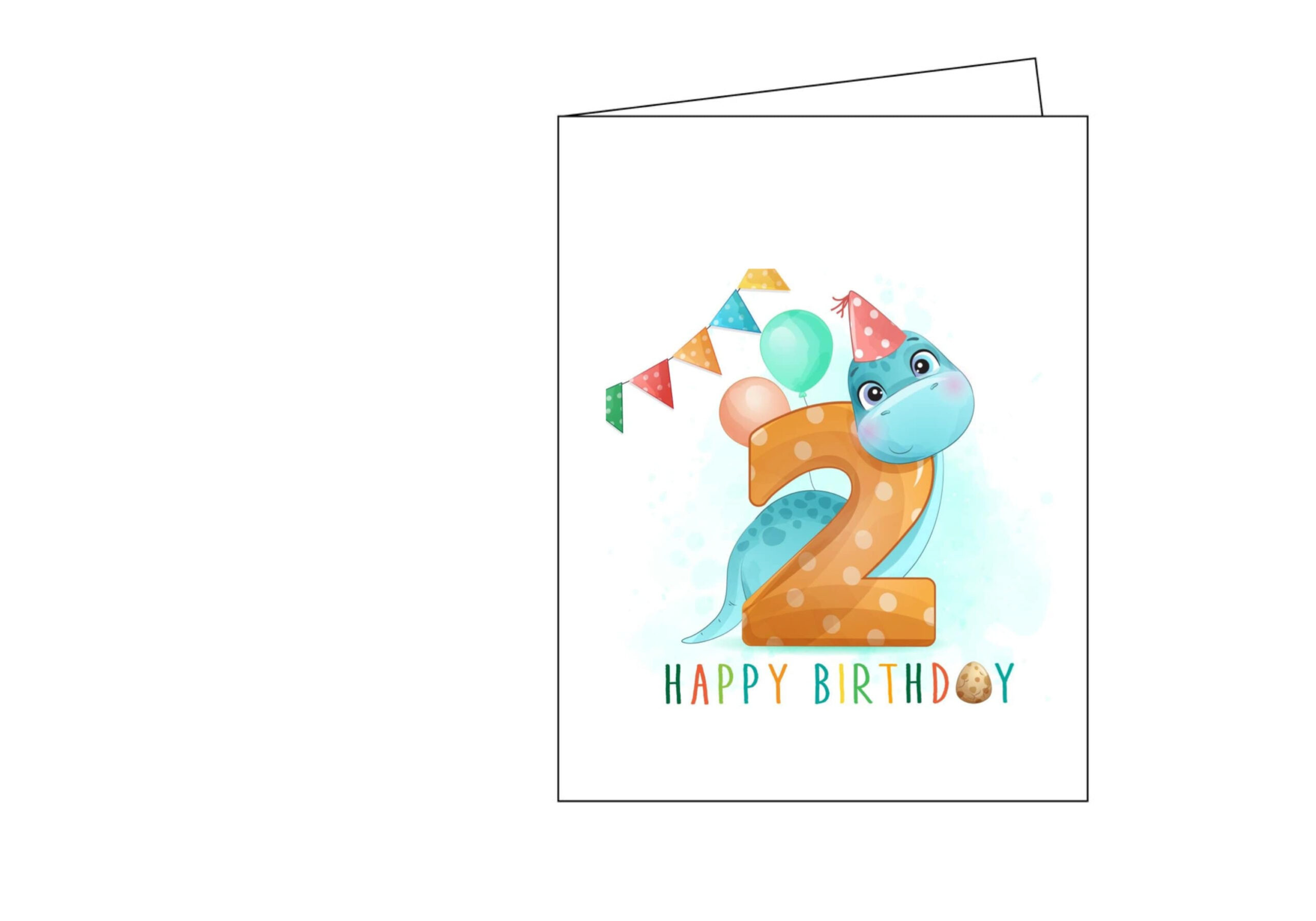 Happy Birthday, Happy Birthday Card, Birthday, 2Nd Birthday, Kids in 2nd Birthday Card Printable