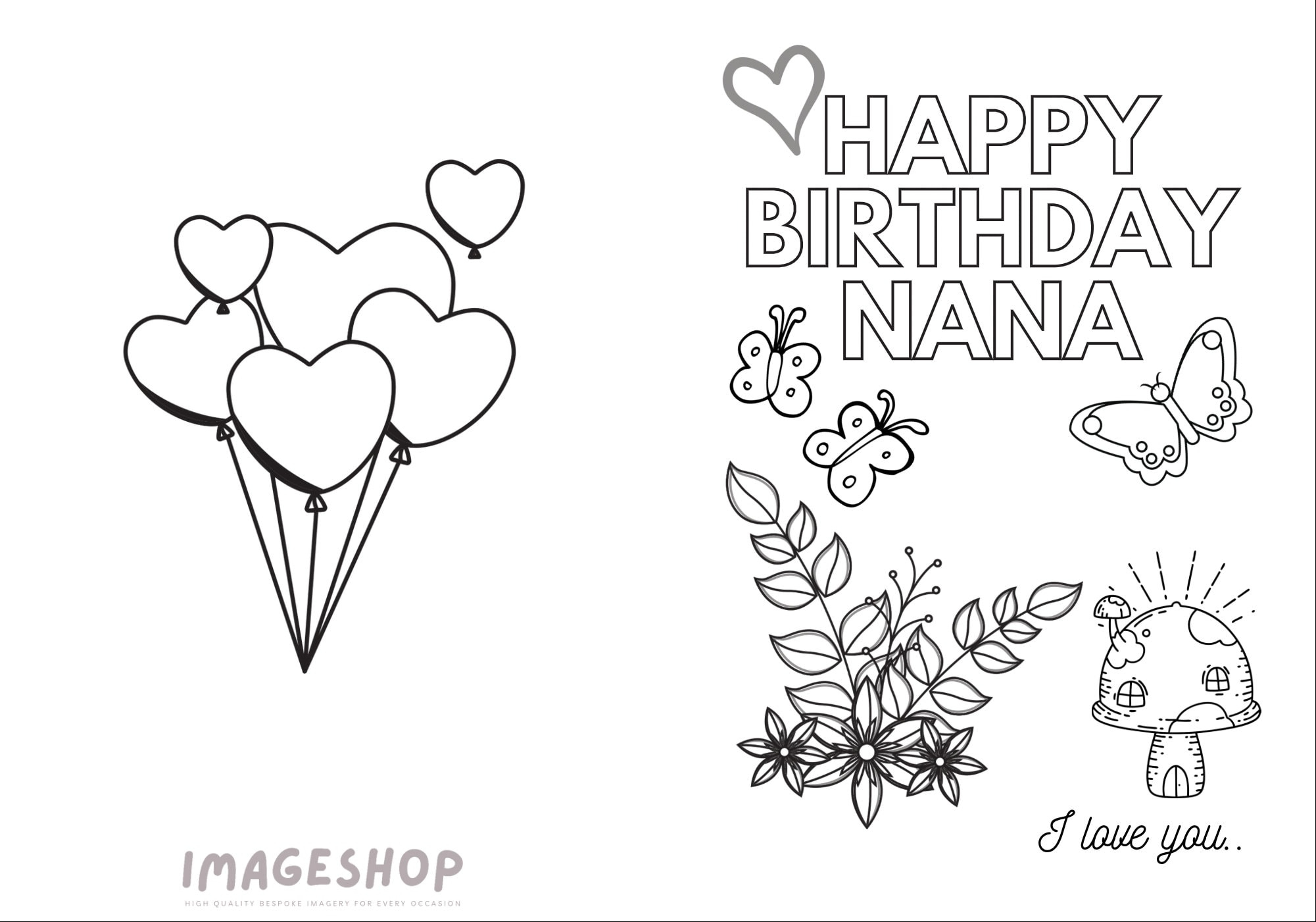 Happy Birthday Nan - Etsy.de with regard to Happy Birthday Nanny Printable Card