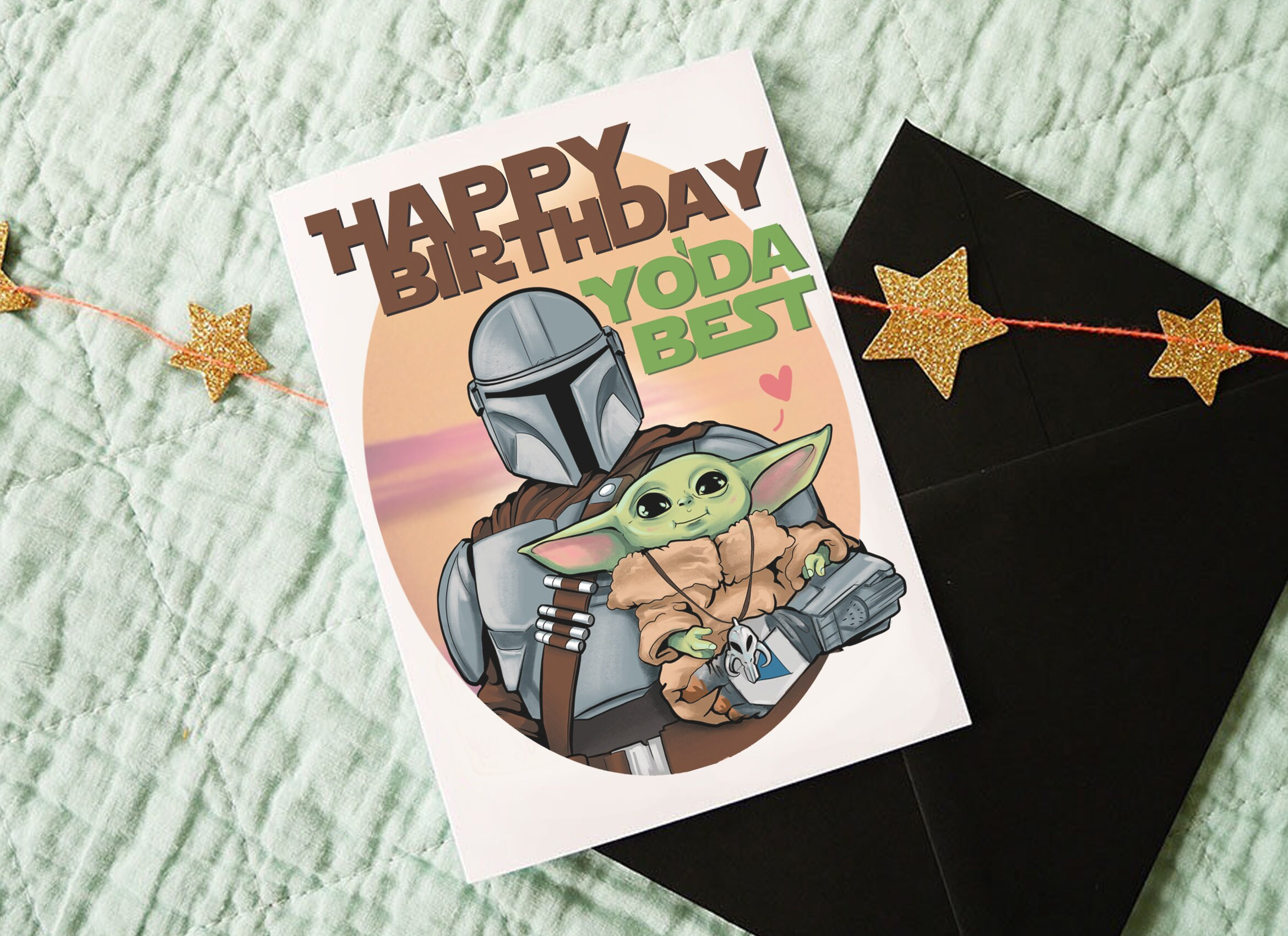 Happy Birthday, Yoda Best The Mandalorian &amp;amp; Grogu Star Wars within Mandalorian Birthday Card Printable