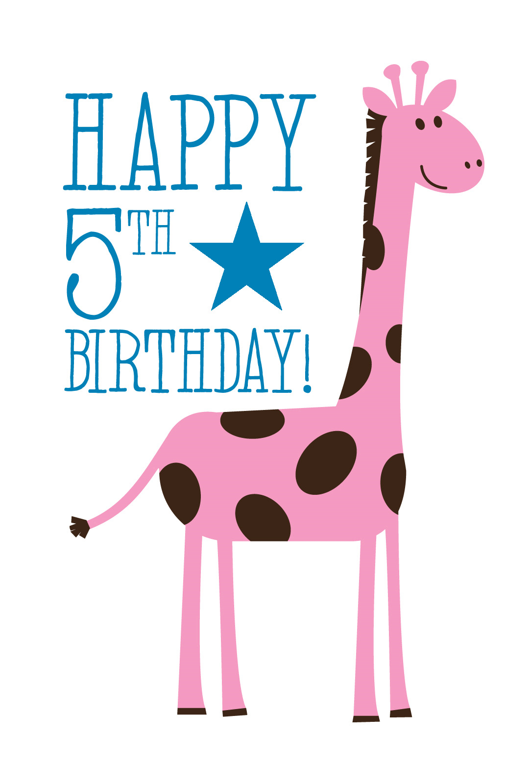 Happy Giraffe - Birthday Card (Free) | Greetings Island pertaining to Giraffe Birthday Card Printable