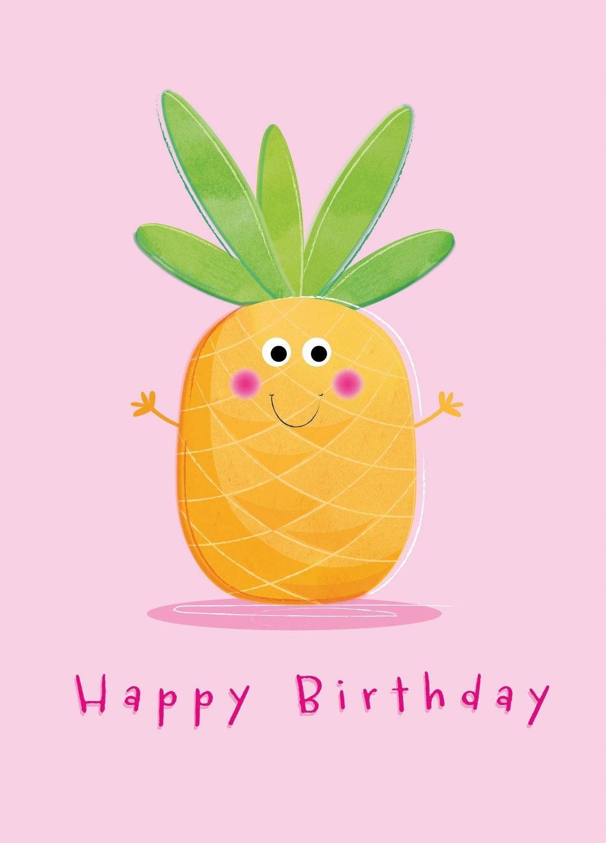 Happy Pineapple Birthday Card | Scribbler regarding Pineapple Birthday Card Printable