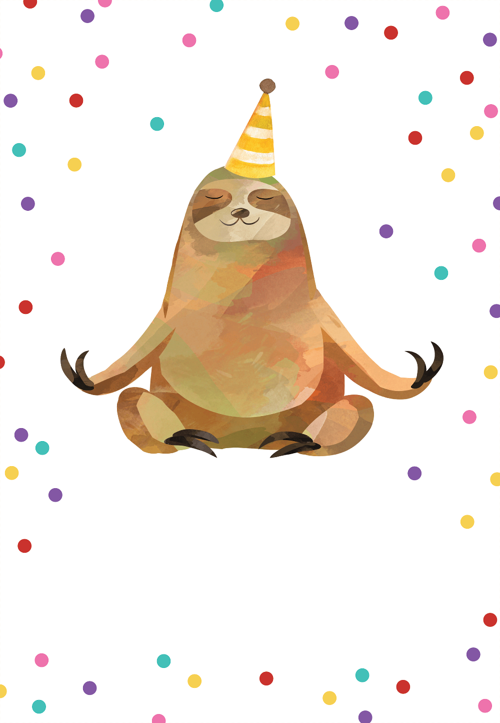 Happy Sloth - Birthday Card (Free) | Greetings Island | Sloth for Printable Sloth Birthday Card