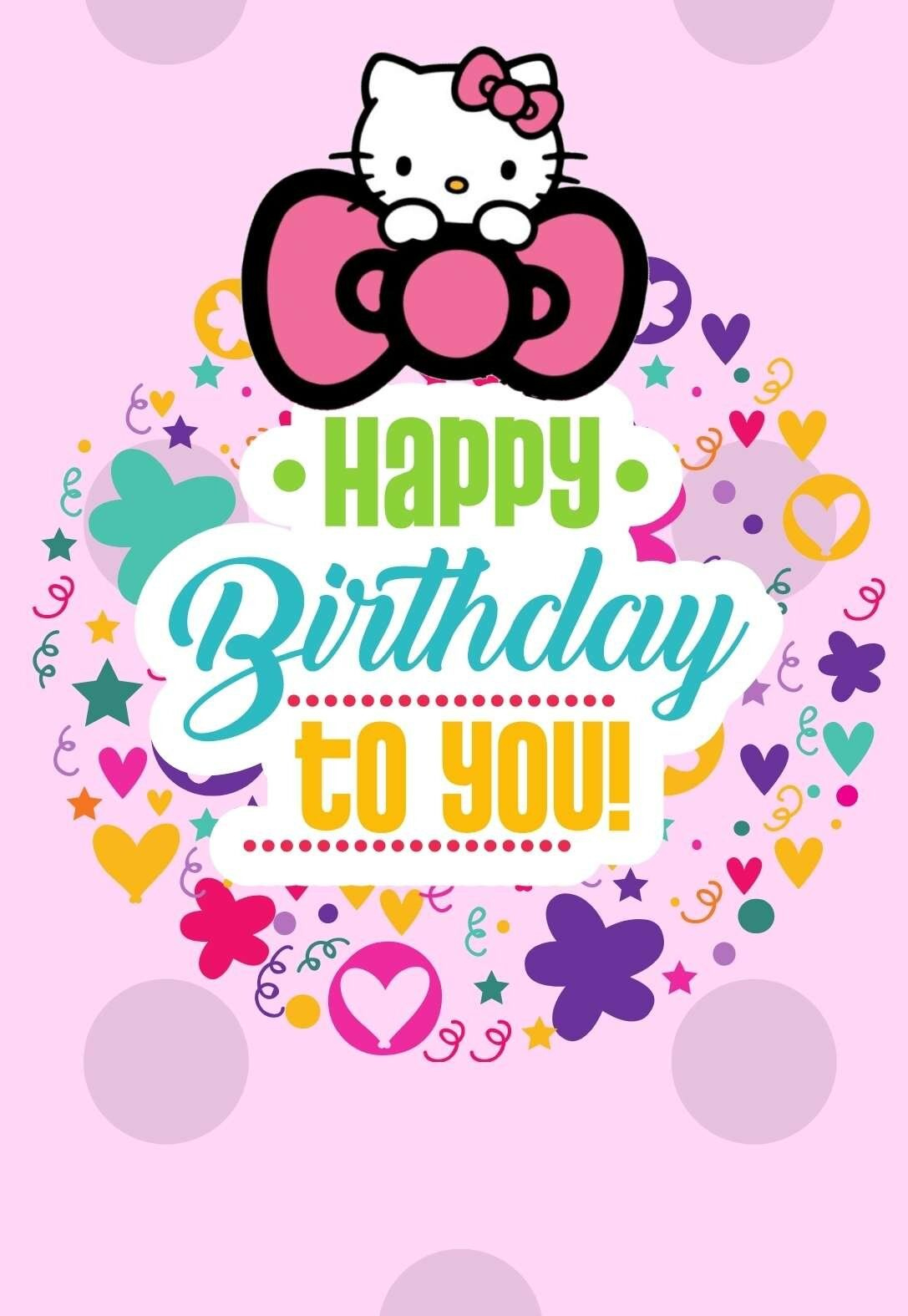 Hello Kitty Printable Birthday Cards — Printbirthday.cards intended for Hello Kitty Birthday Card Printable