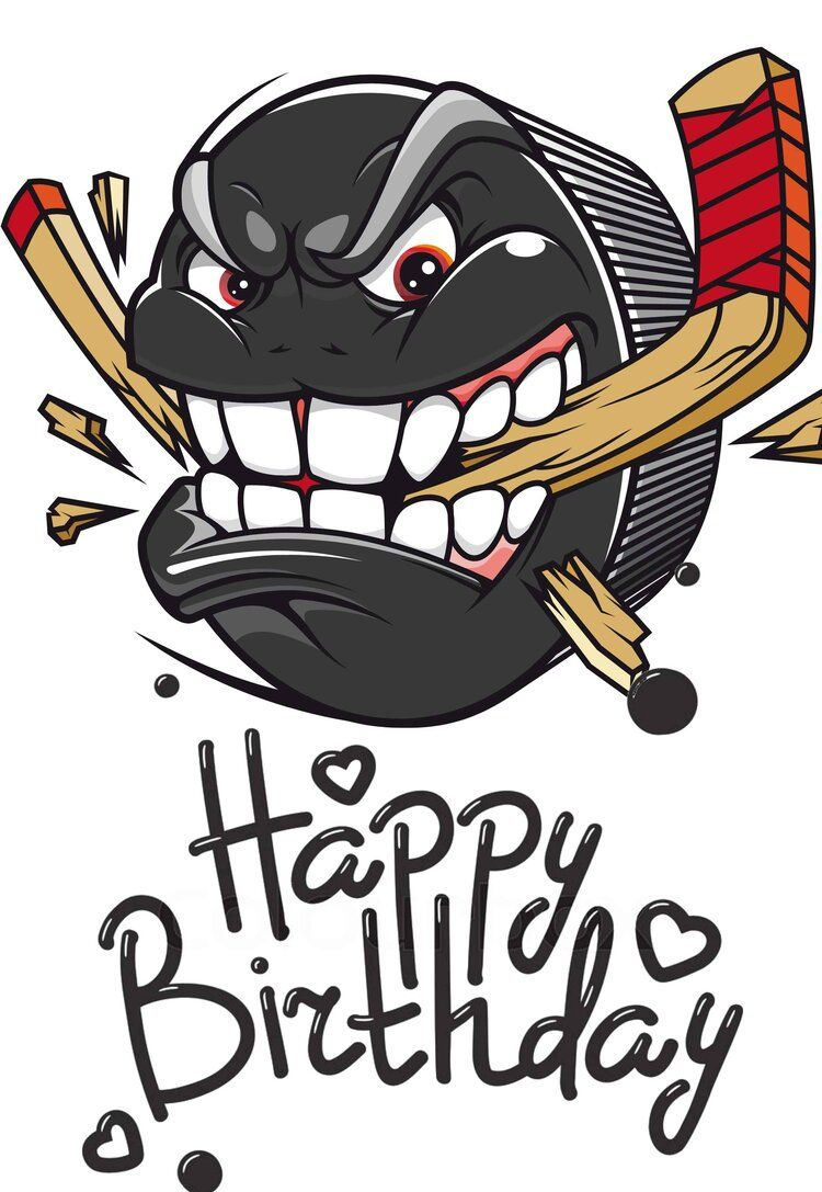 Hockey Birthday Cards — Printbirthday.cards for Free Printable Hockey Birthday Cards