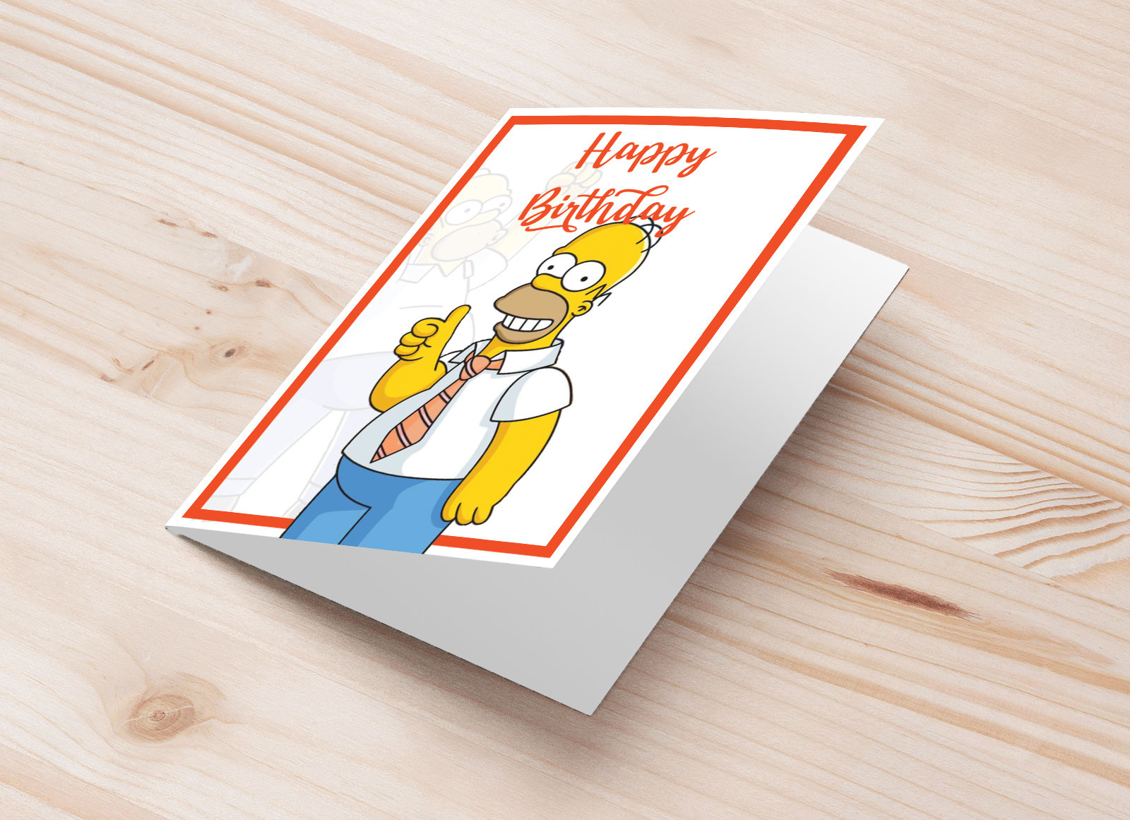 Homer Simpson Birthday Greeting Card Simpsons Printable Greeting with regard to Simpsons Birthday Card Printable