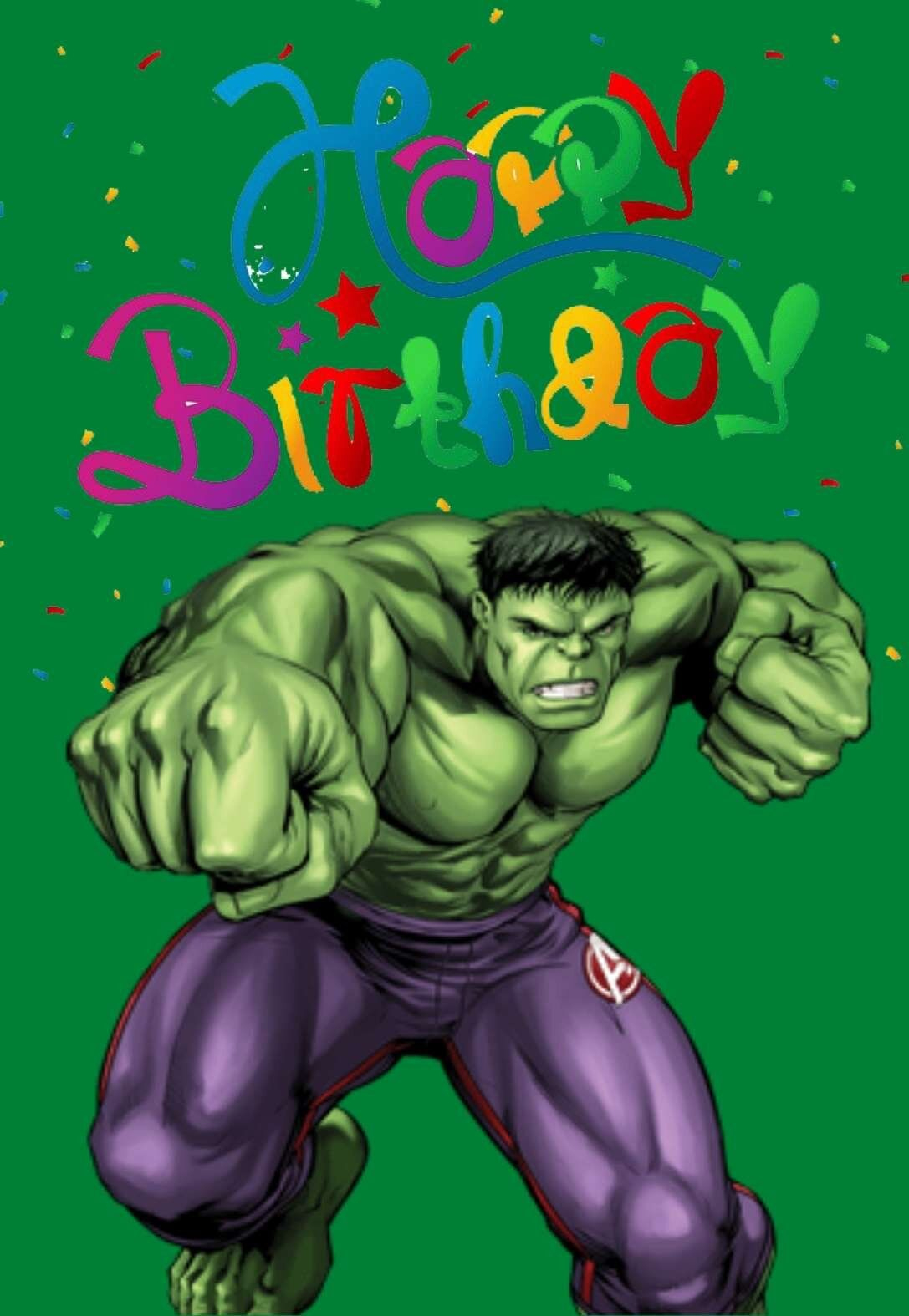 Hulk Printable Birthday Cards — Printbirthday.cards pertaining to Hulk Birthday Card Printable