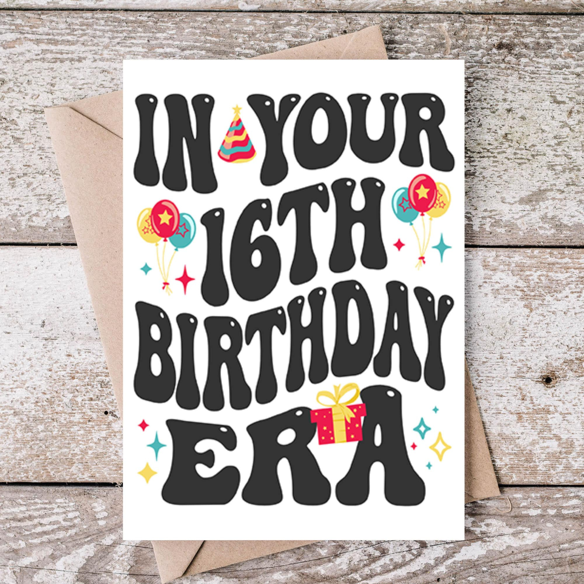 In Your 16Th Birthday Era Printable Card, Sweet 16 Birthday Card throughout Happy 16th Birthday Cards Printable