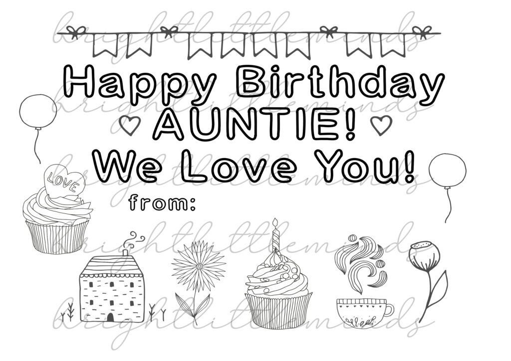 Happy Birthday Aunt Printable Cards