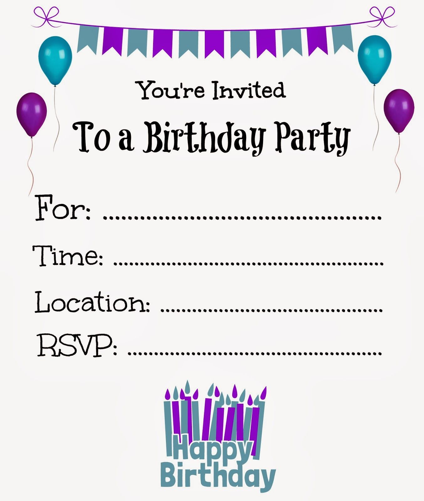 It'S A Princess Thing: Free Printable Birthday Invitations For Kids for Birthday Invitation Cards Printable