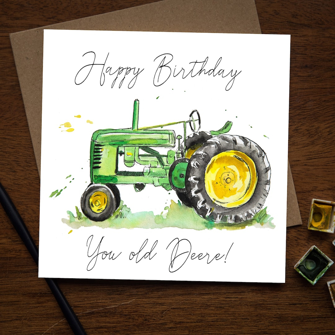 John Deere Birthday Card - Etsy.de for John Deere Birthday Cards Printable