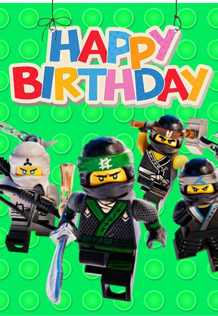 Lego Printable Birthday Cards (Free) — Printbirthday.cards for Free Printable Ninjago Birthday Cards