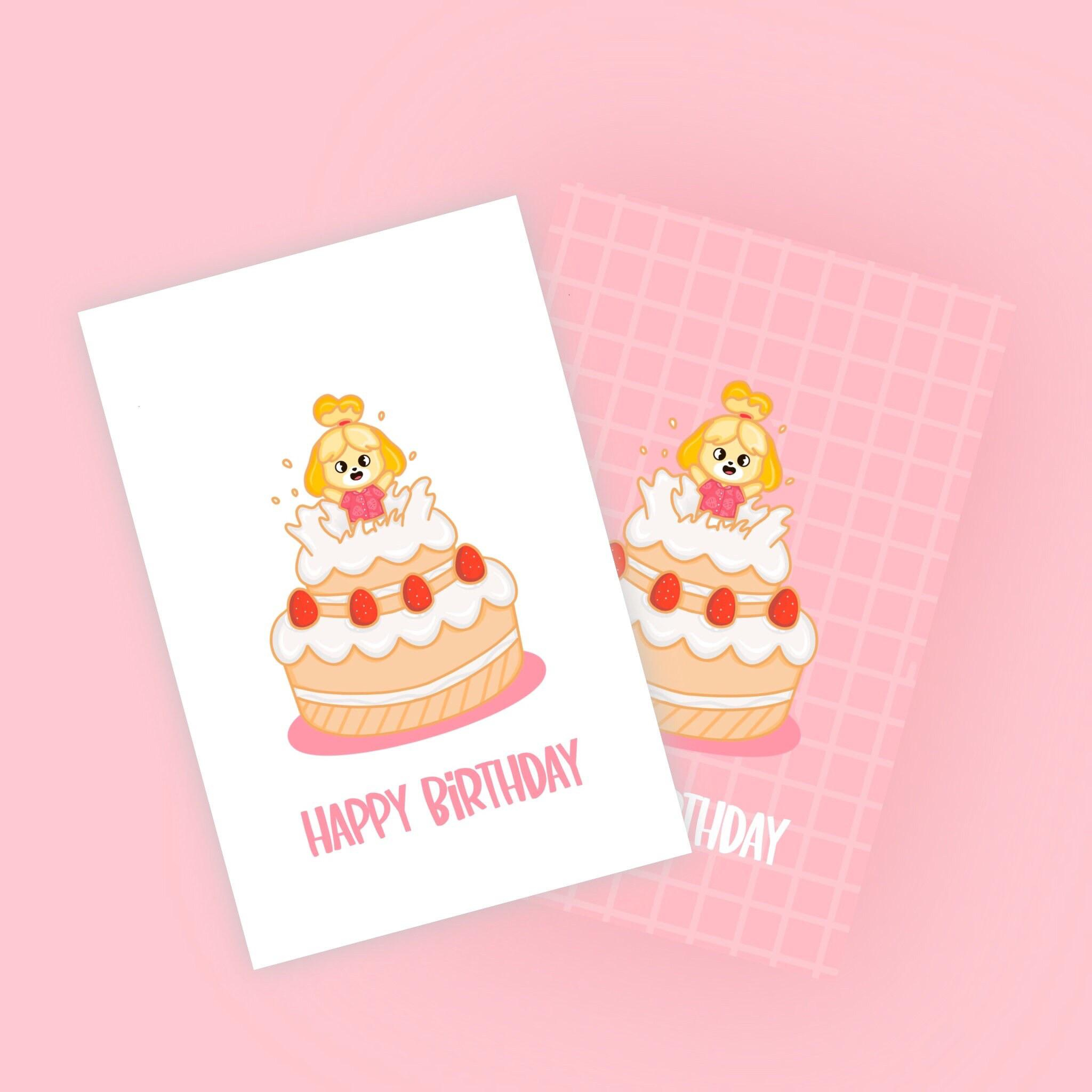 Made A Printable Birthday Card! : R/Animalcrossing throughout Animal Crossing Birthday Card Printable Free