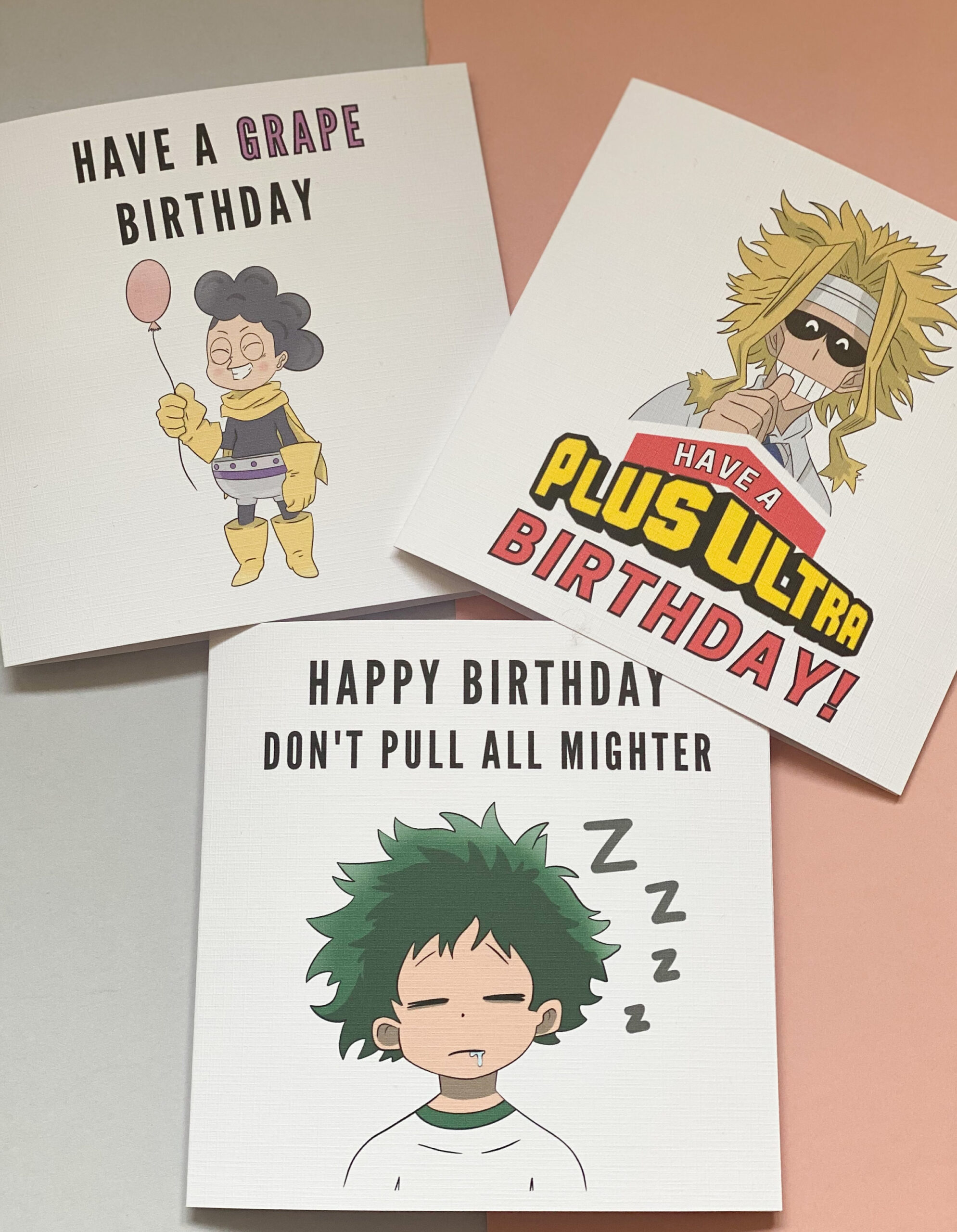 My Hero Academia Birthday Card // Boko No Hero, Deku, All Might in My Hero Academia Birthday Card Printable Free