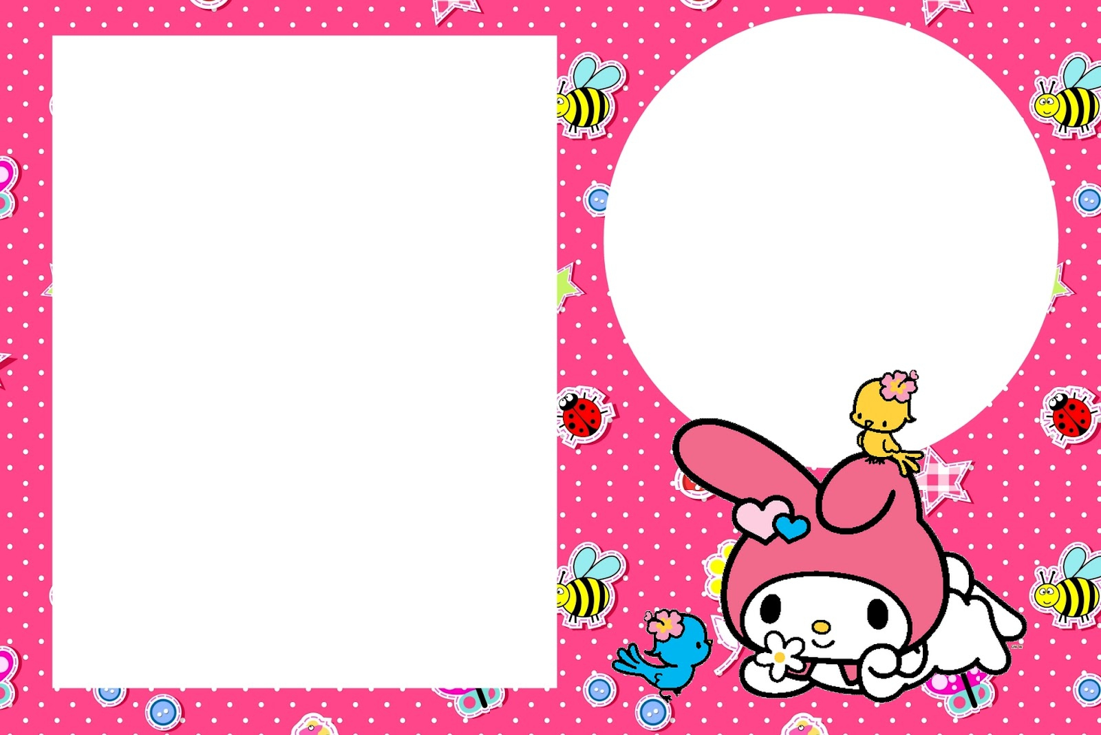 My Melody Birthday Party: Free Printable Invitations. - Oh My with My Melody Birthday Card Printable