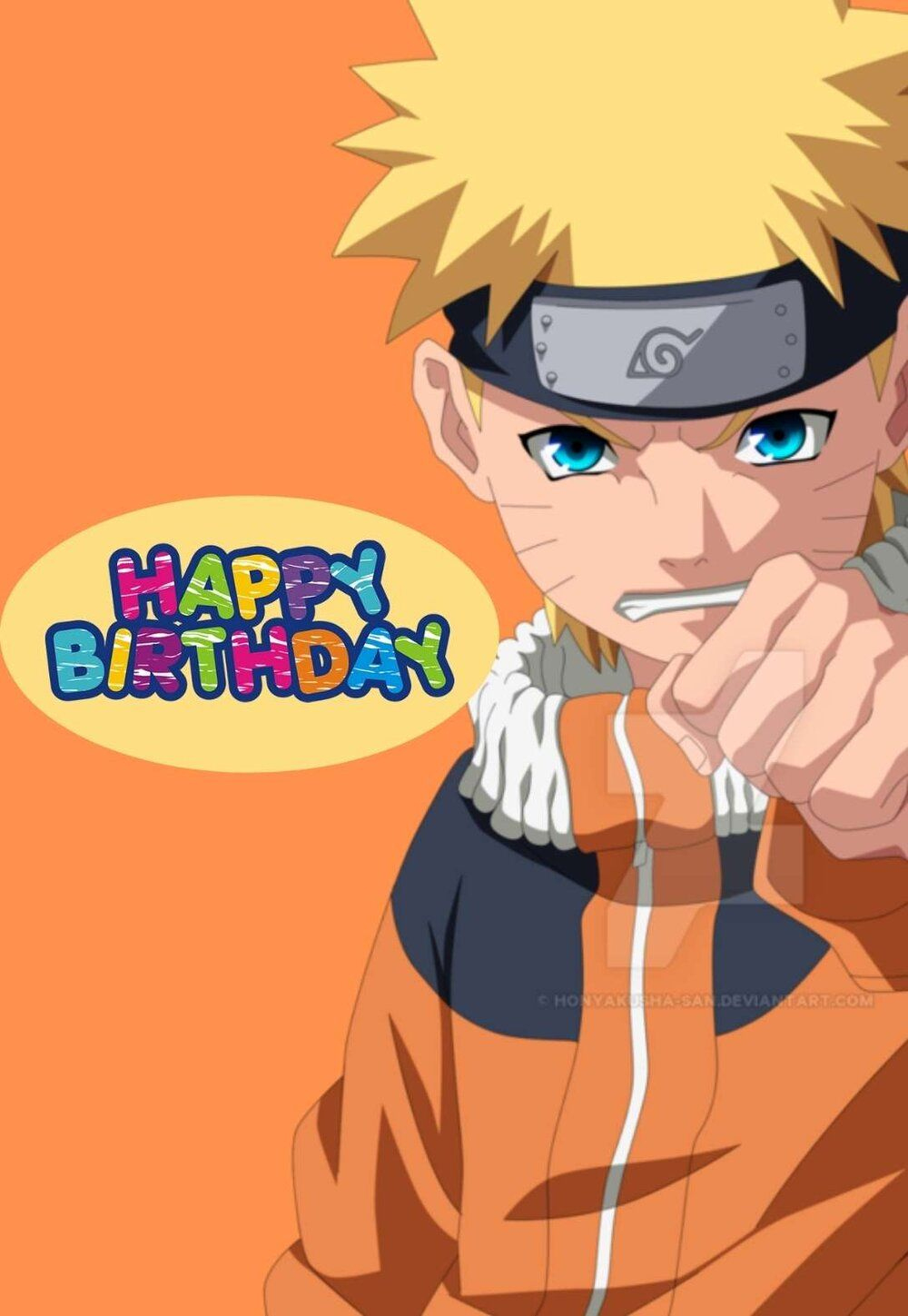 Naruto Printable Birthday Cards — Printbirthday.cards for Printable Anime Birthday Cards