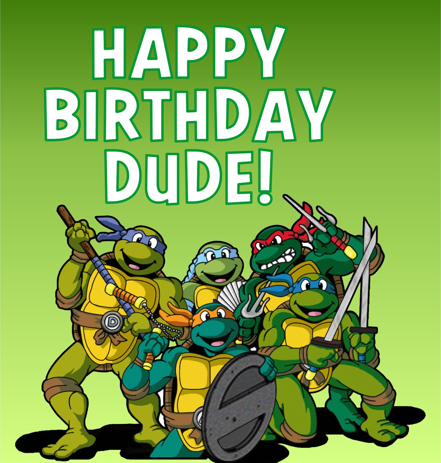 Ninja Turtles Printable Birthday Cards for Ninja Turtle Birthday Card Printable