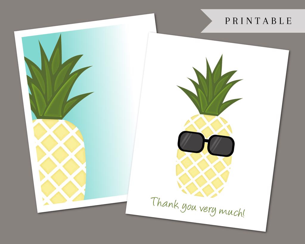 Patterned Pomegranate: Printable Pineapple Cards intended for Pineapple Birthday Card Printable