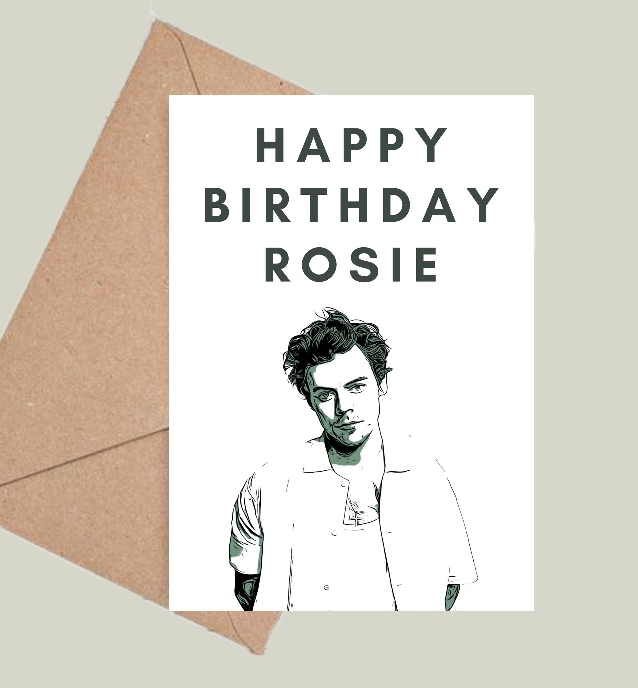 Personalised Harry Styles Birthday Card Love On Tour 2022 2023 in Harry Styles Birthday Card Printable Free