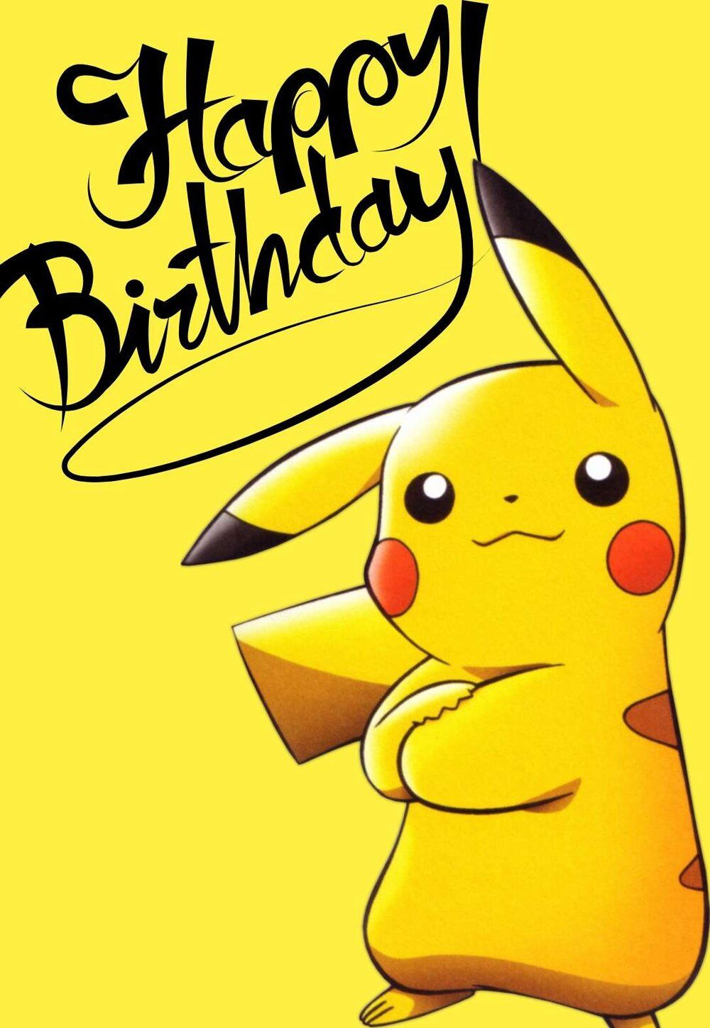 Pikachu Printable Birthday Cards — Printbirthday.cards in Pokemon Birthday Card Printable Free