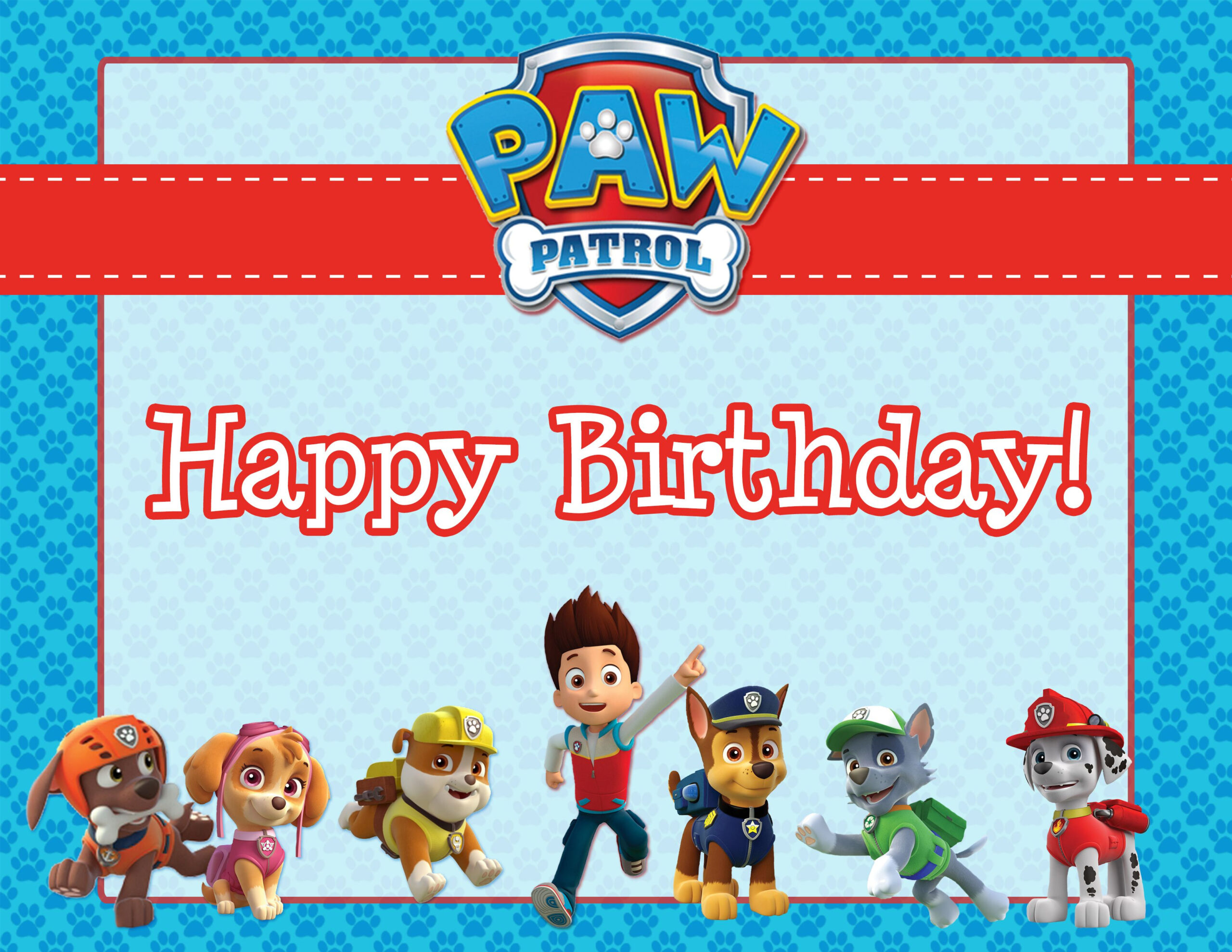 Pin Page for Paw Patrol Birthday Card Printable Free