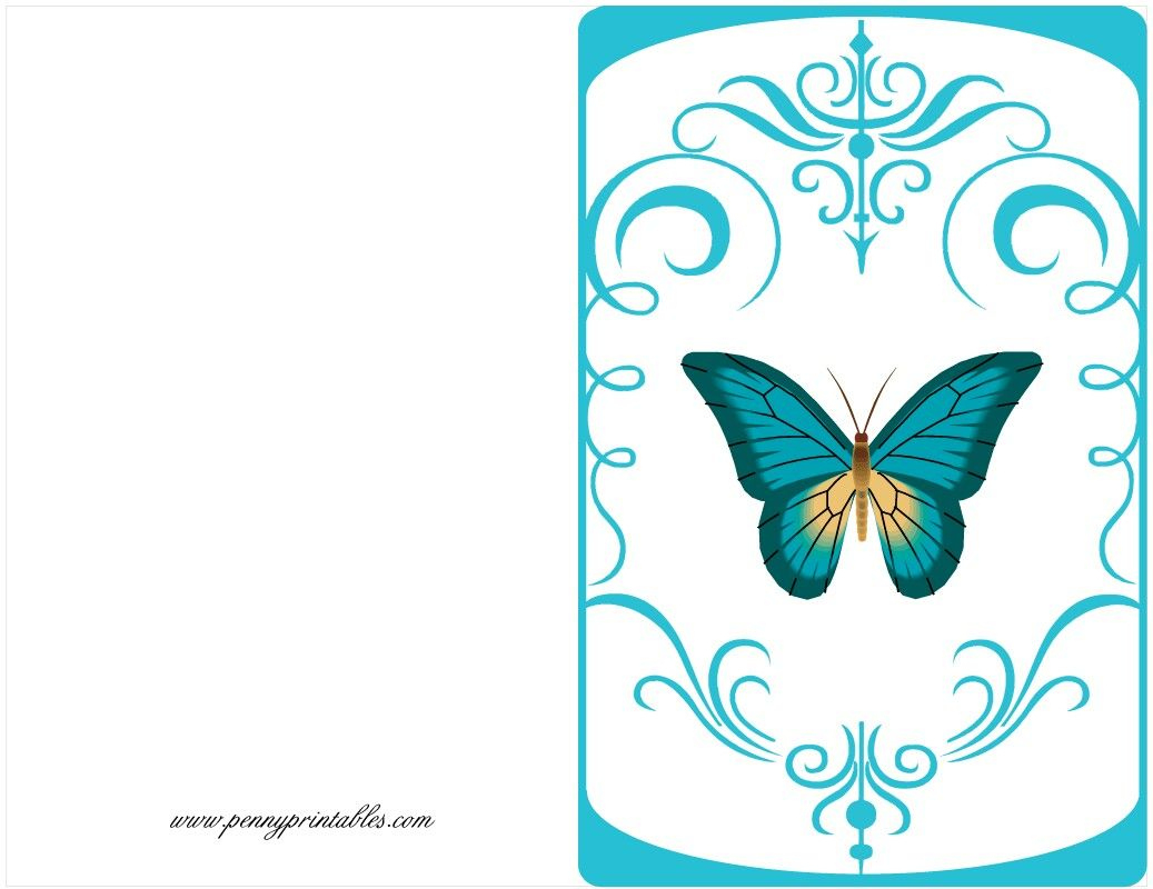 Pin Page throughout Butterfly Birthday Card Printable