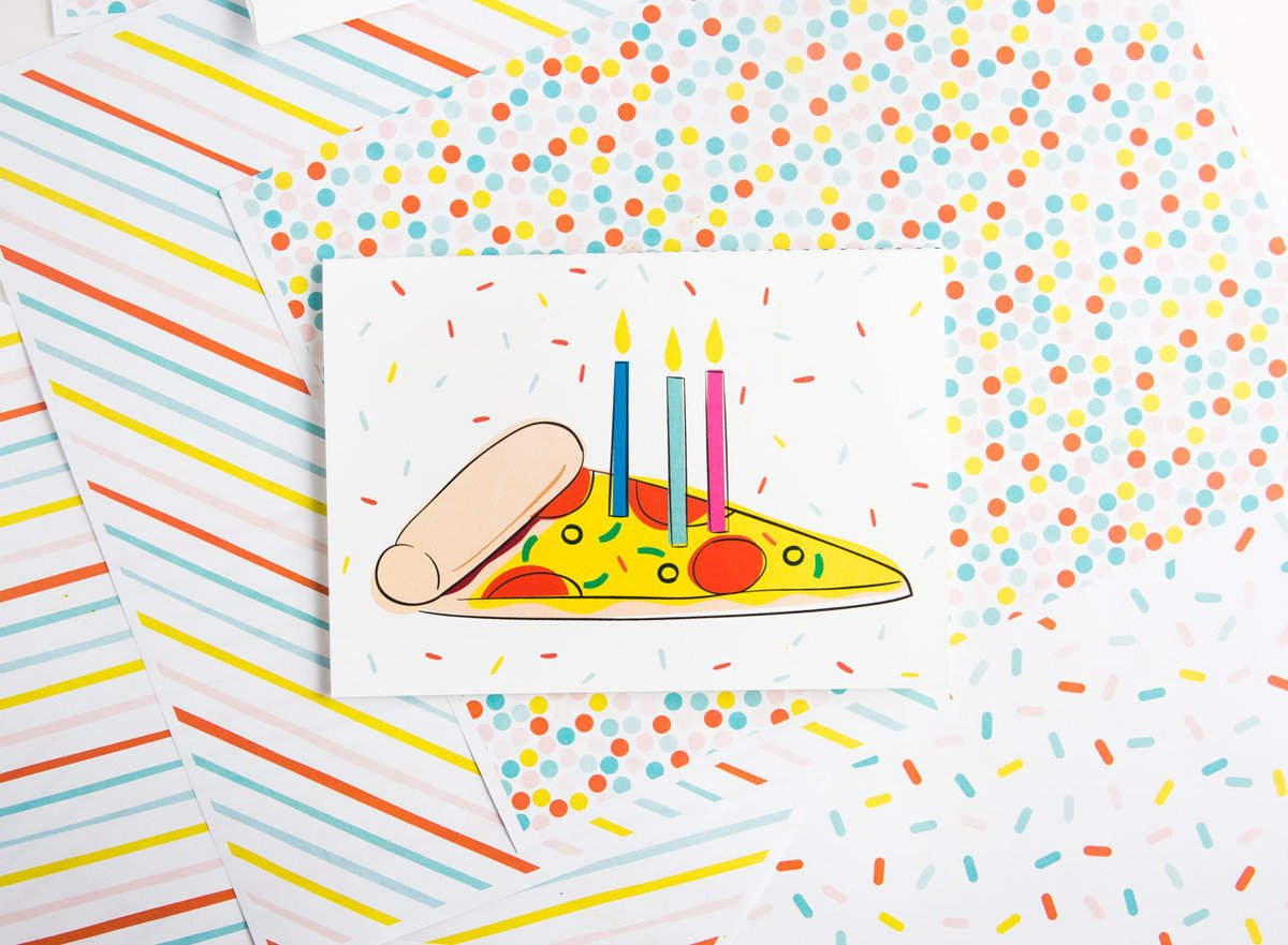 Pizza Printable Birthday Card - Design Eat Repeat in Pizza Birthday Card Printable