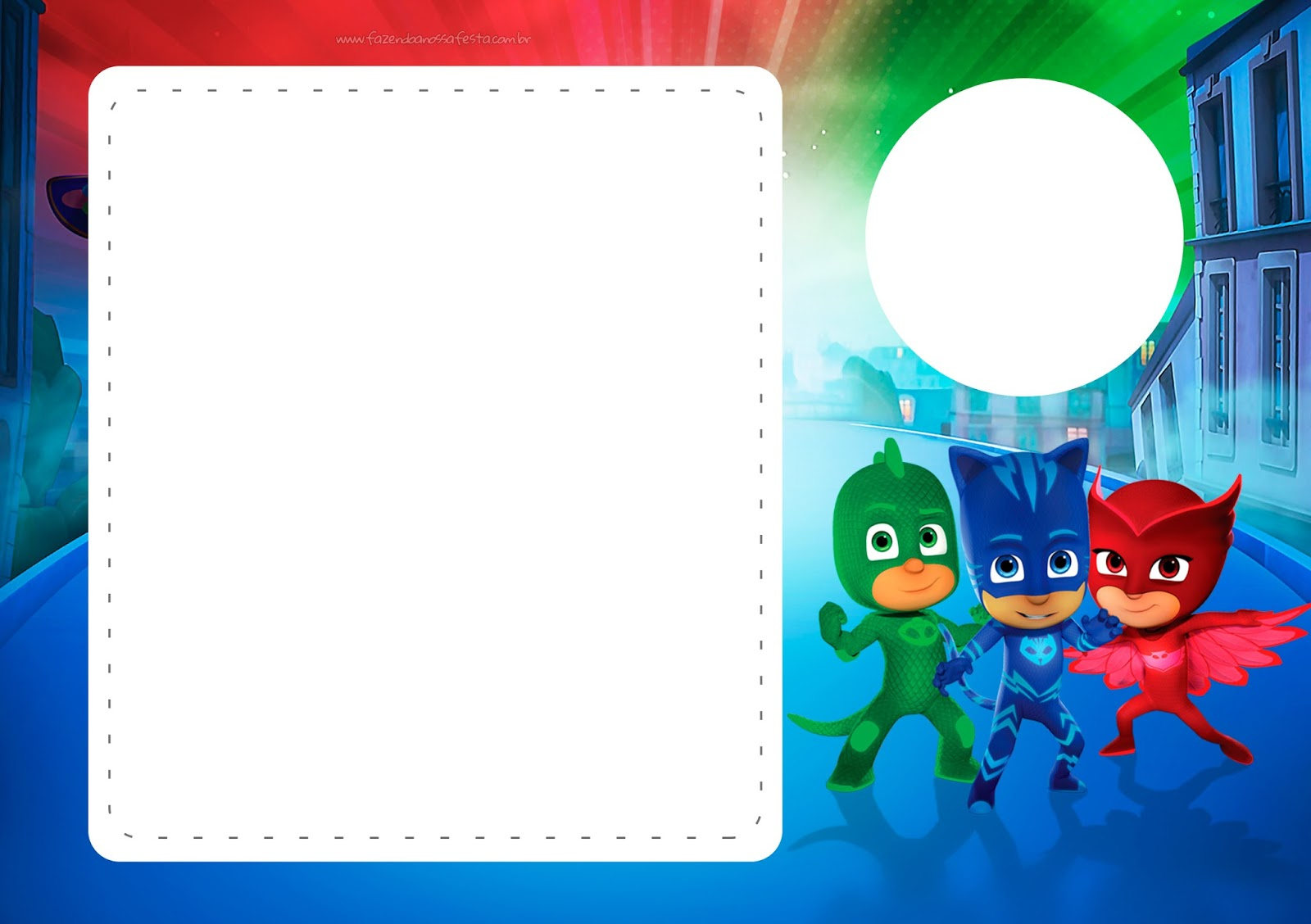 Pj Masks: Free Printable Invitations. - Oh My Fiesta! In English for Pj Masks Birthday Card Printables