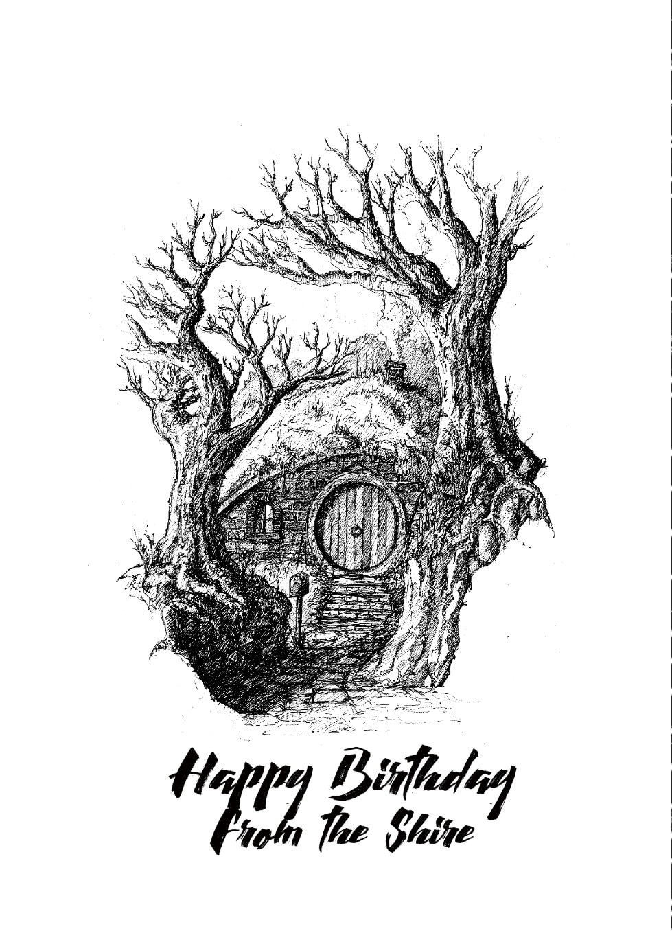 Print Your Own Card: Lord Of The Rings Birthday Card Hobbit intended for Printable Lord Of The Rings Birthday Card