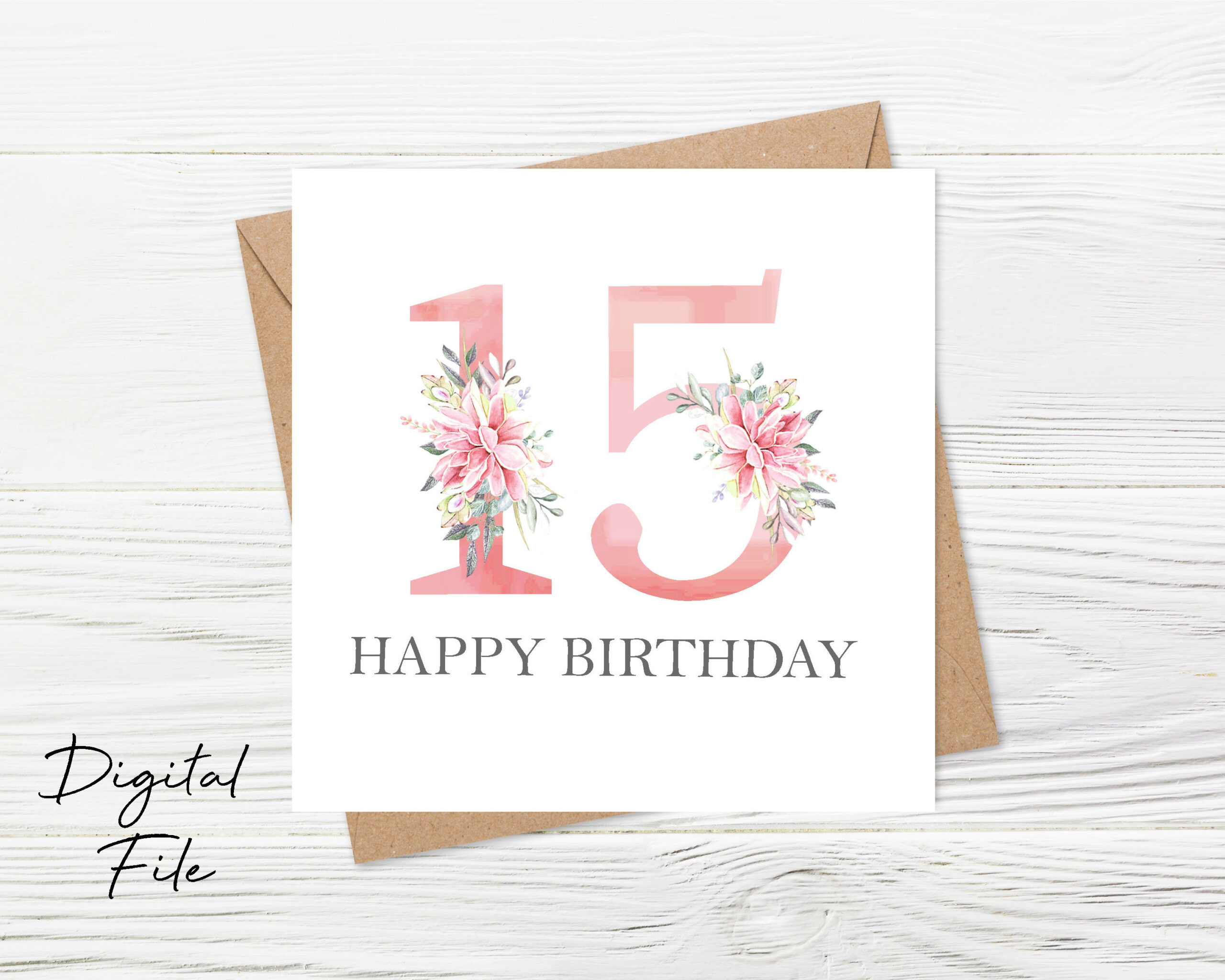 Printable 15Th Birthday Card, 15Th Birthday Card Printable regarding Happy 15Th Birthday Cards Printable