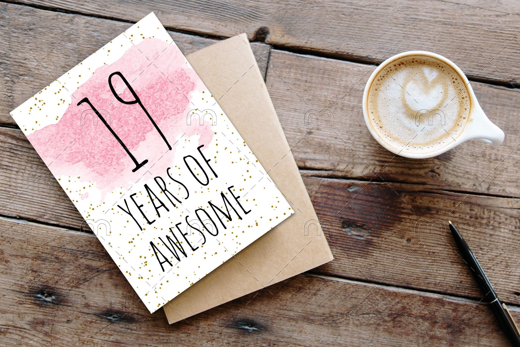 Printable 19Th Birthday Card, Birthday Card Printable, Instant inside Free Printable 19th Birthday Cards