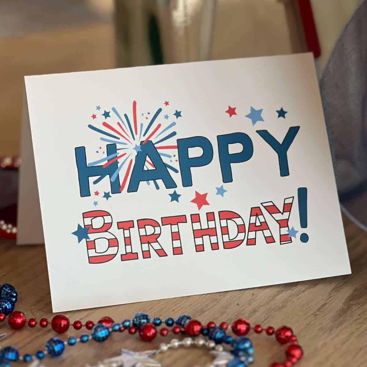 Printable 4Th Of July Birthday Card - Sunshine And Rainy Days for Free Printable 4Th Of July Birthday Cards