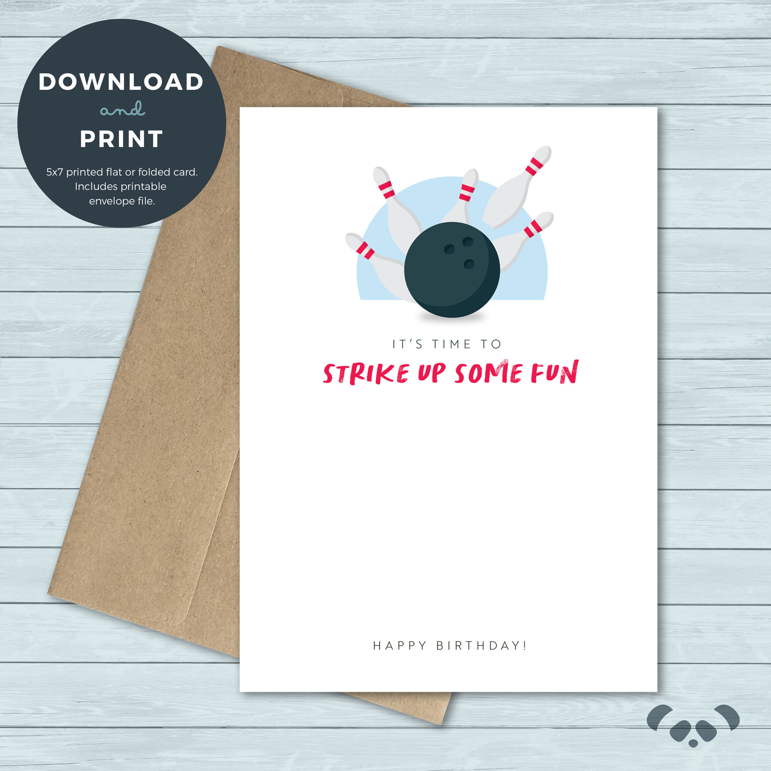 Printable Birthday Card Bowling Ball, Bowl, Pins, Strike Birthday regarding Bowling Birthday Cards Printable