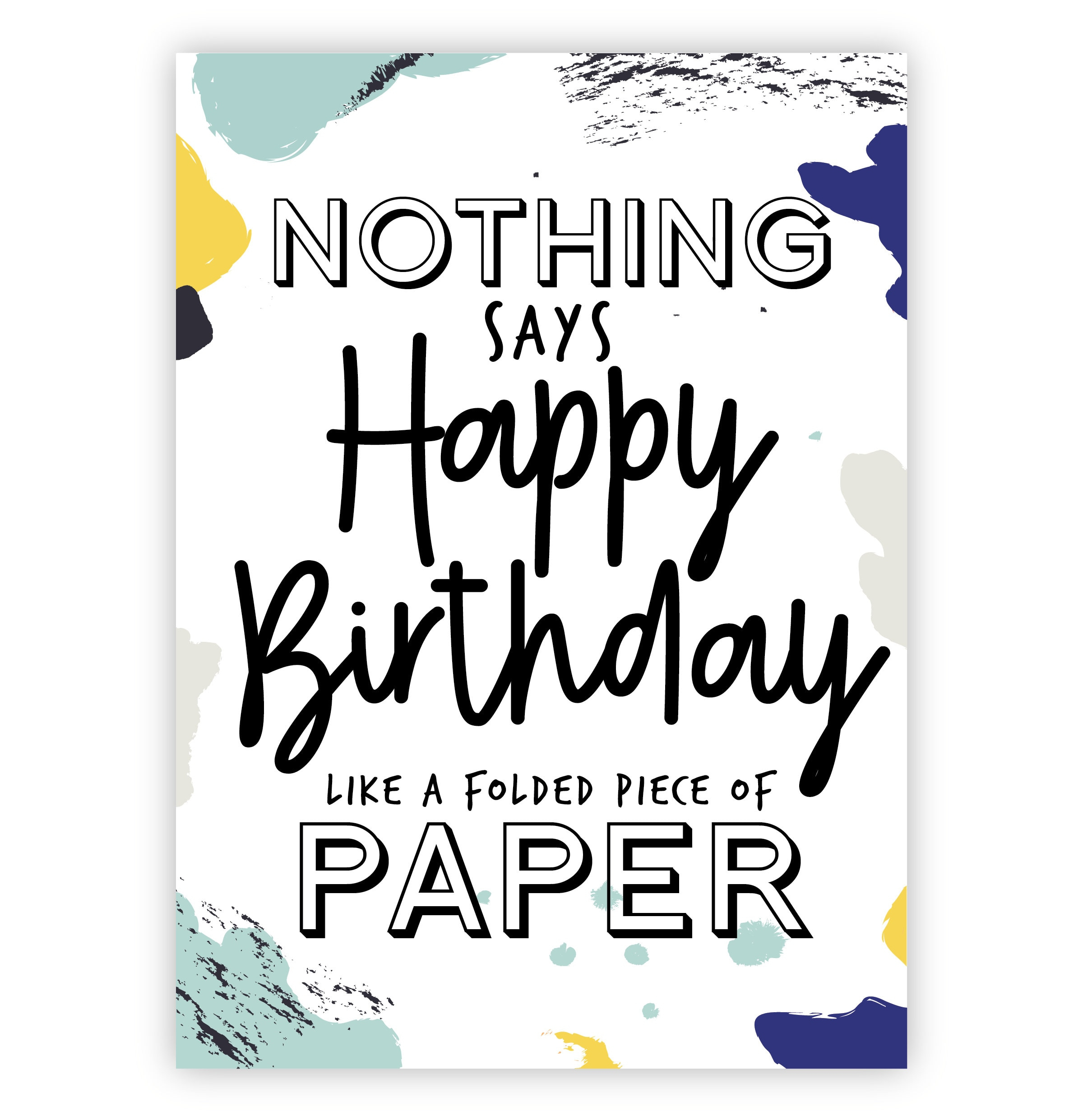 Printable Birthday Card, Digital Downloadable Happy Birthday Card with Cool Printable Birthday Cards