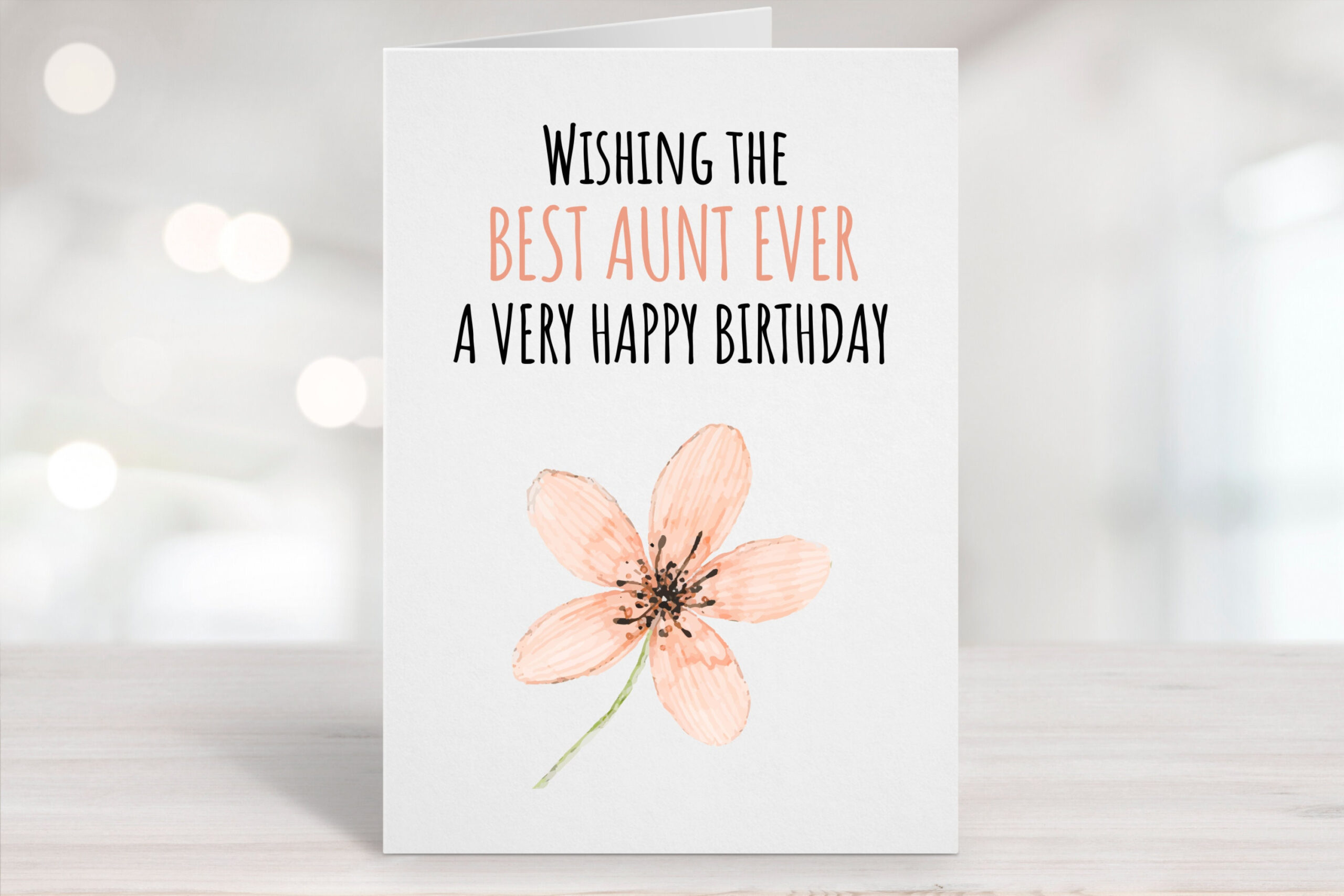 Printable Birthday Card, Downloadable Card, Aunt Birthday Card in Aunt Birthday Card Printable