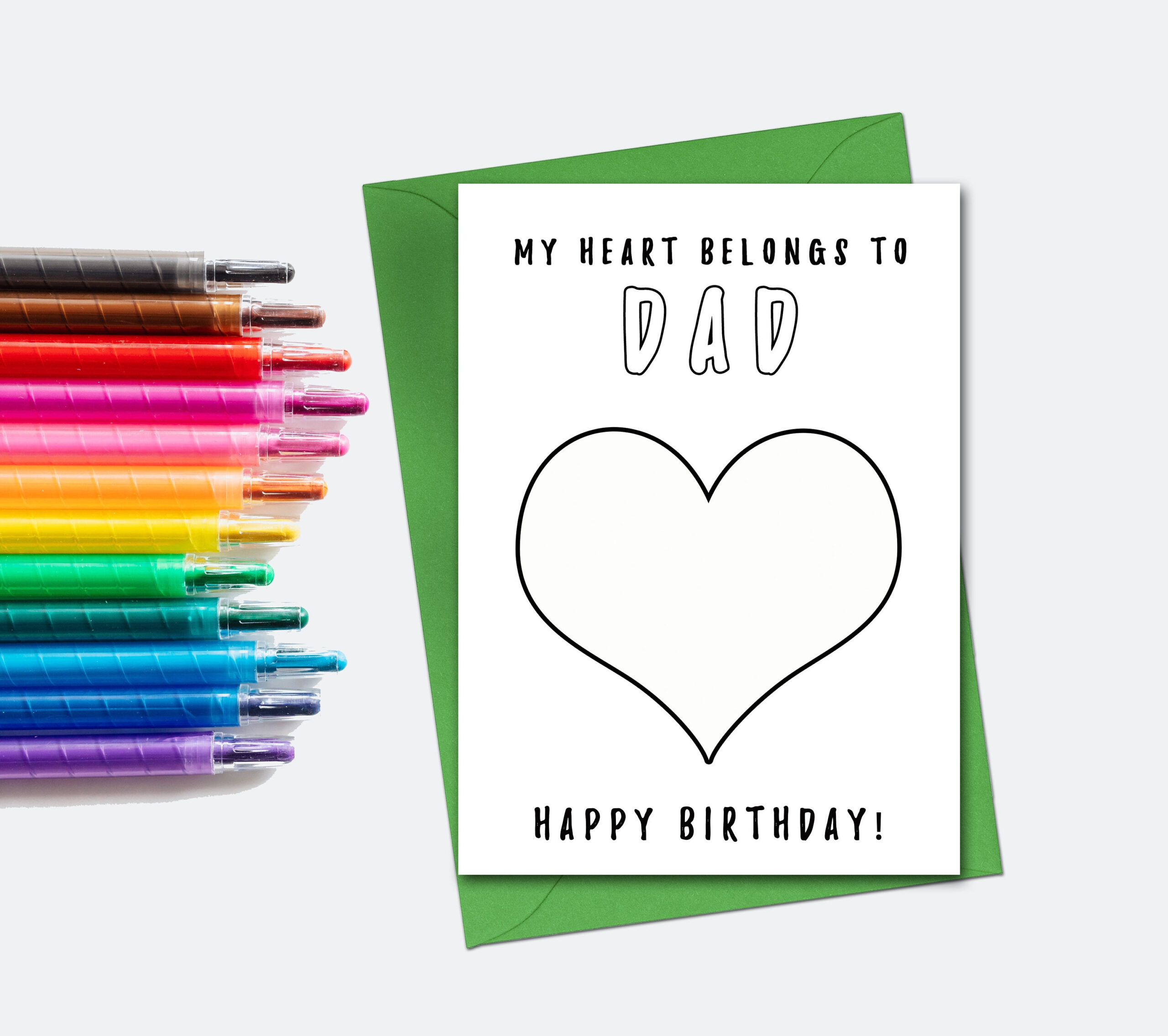 Printable Birthday Card For Dad From Daughter Son, Instant inside Printable Birthday Cards For Dad From Daughter