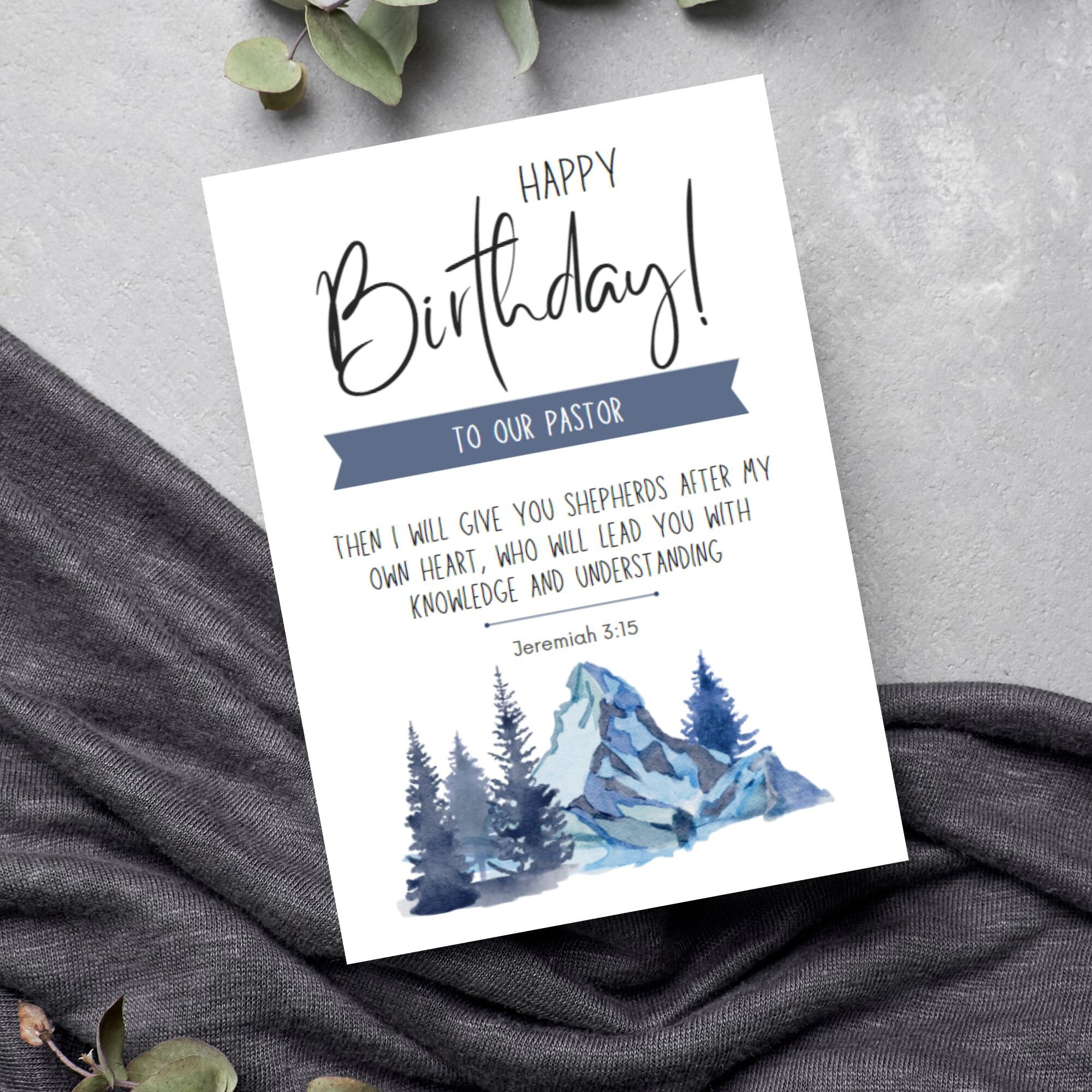 Printable Birthday Card For Pastor, Scripture Birthday Card For pertaining to Printable Birthday Cards For Pastors